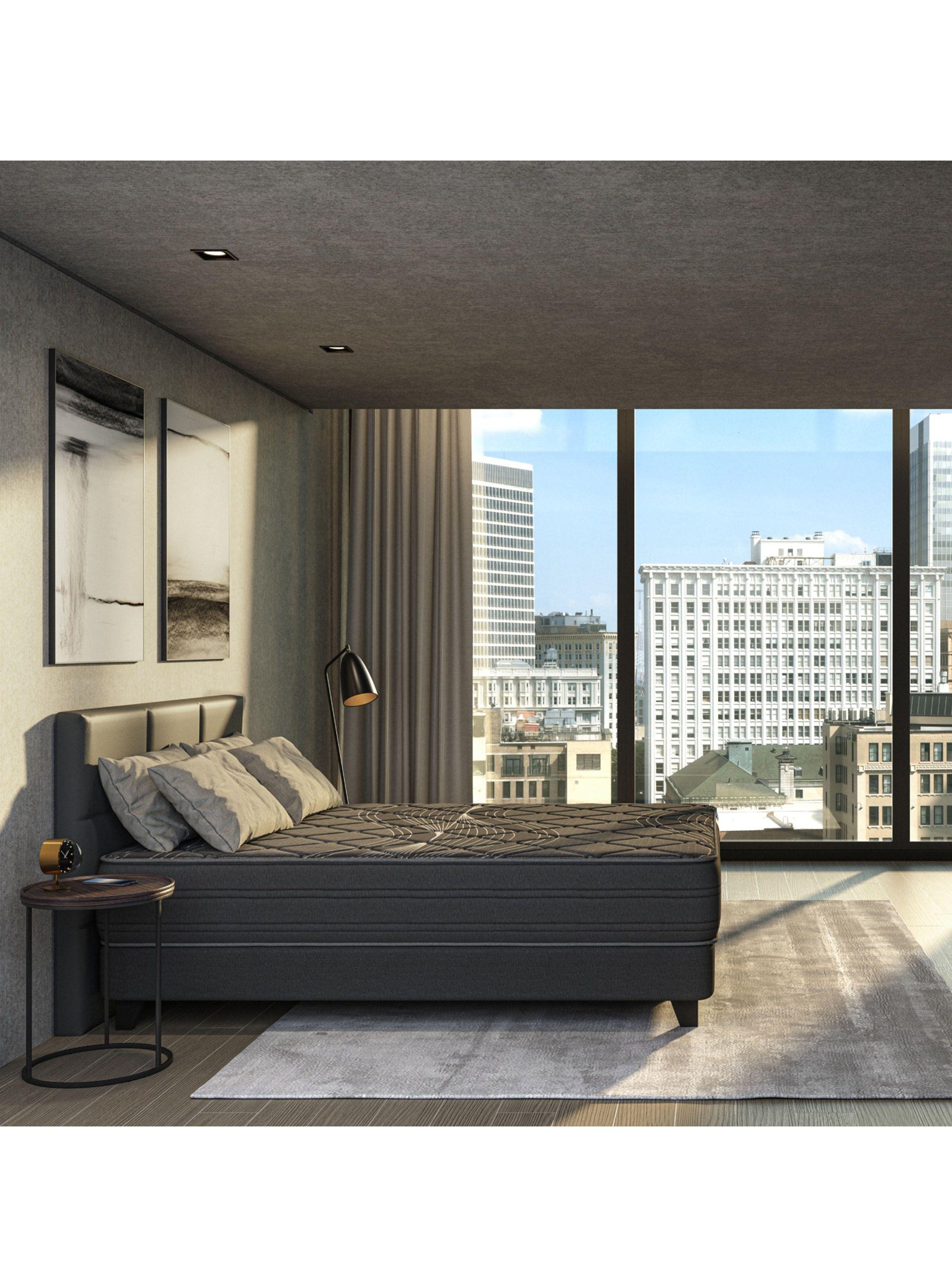 Cama Europea Black King + Respaldo Colonia-5