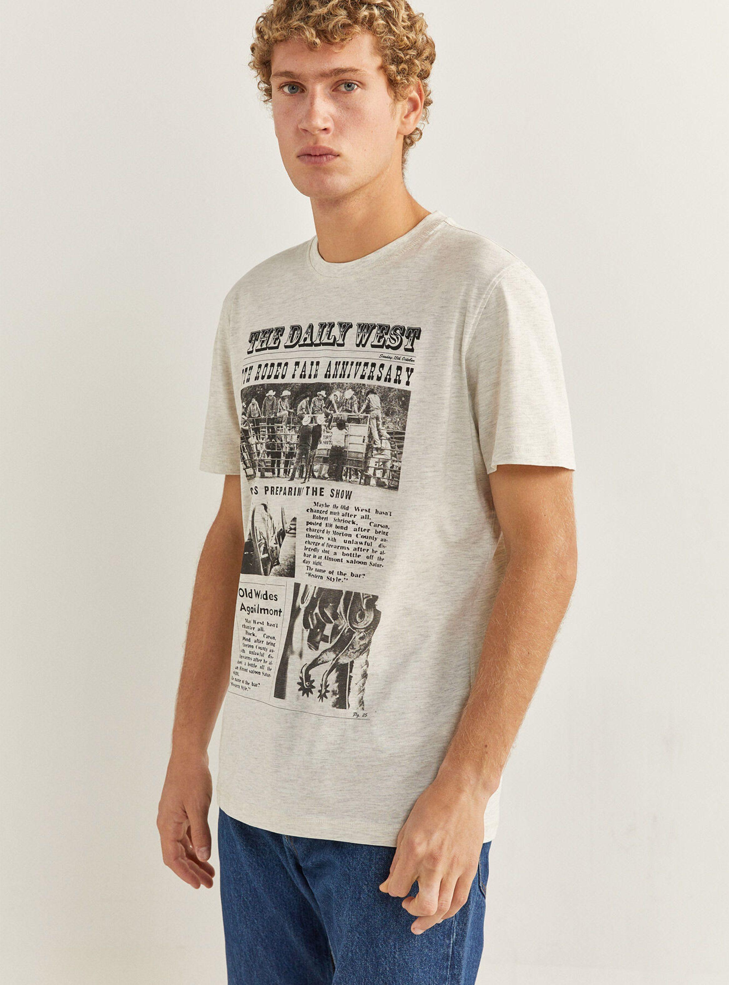 Polera Springfield Periódico Cálidos-0