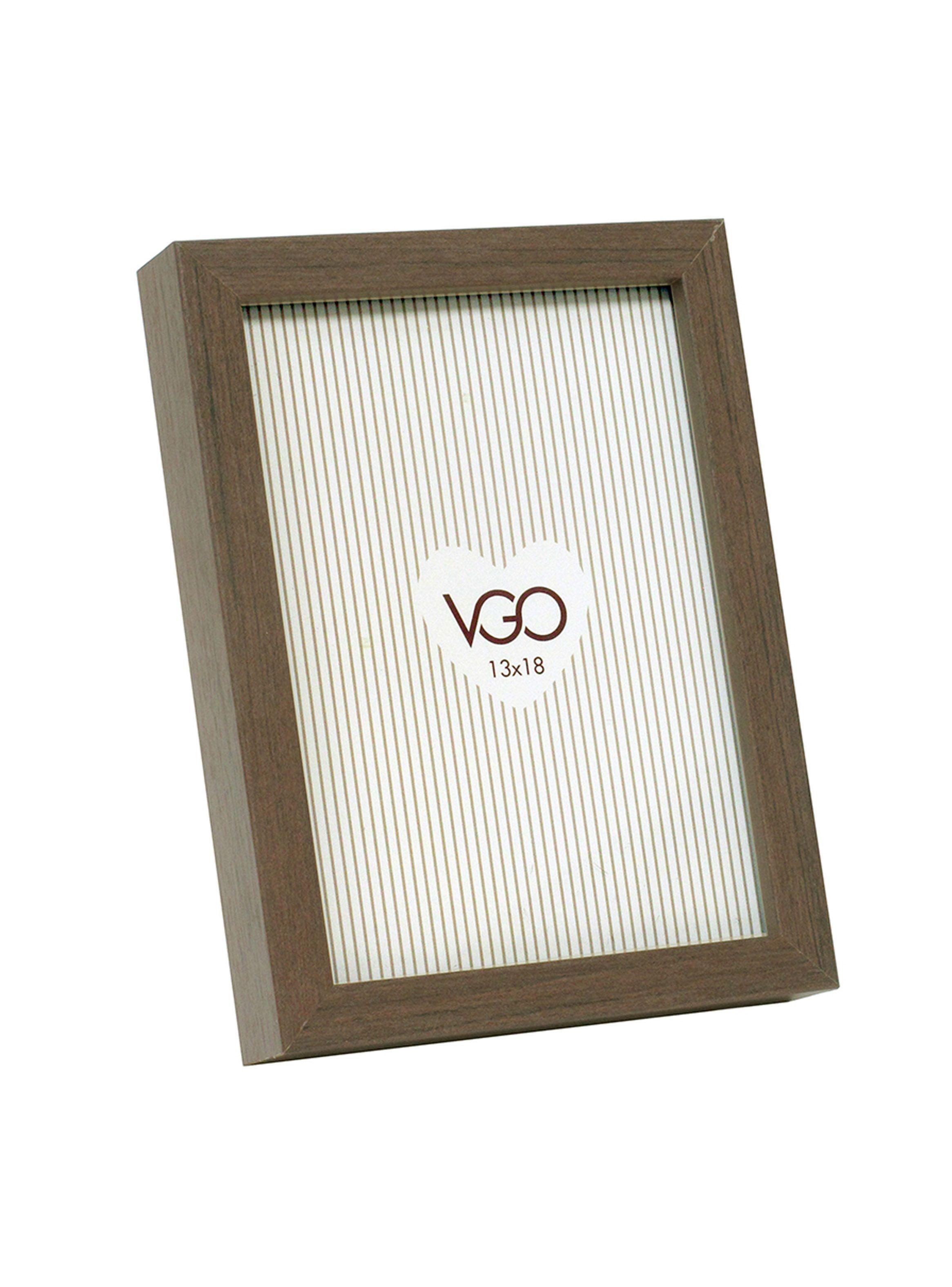Marco VGO de Foto Tipo Box Tonos Madera Oscuro 13 x 18 cm-0