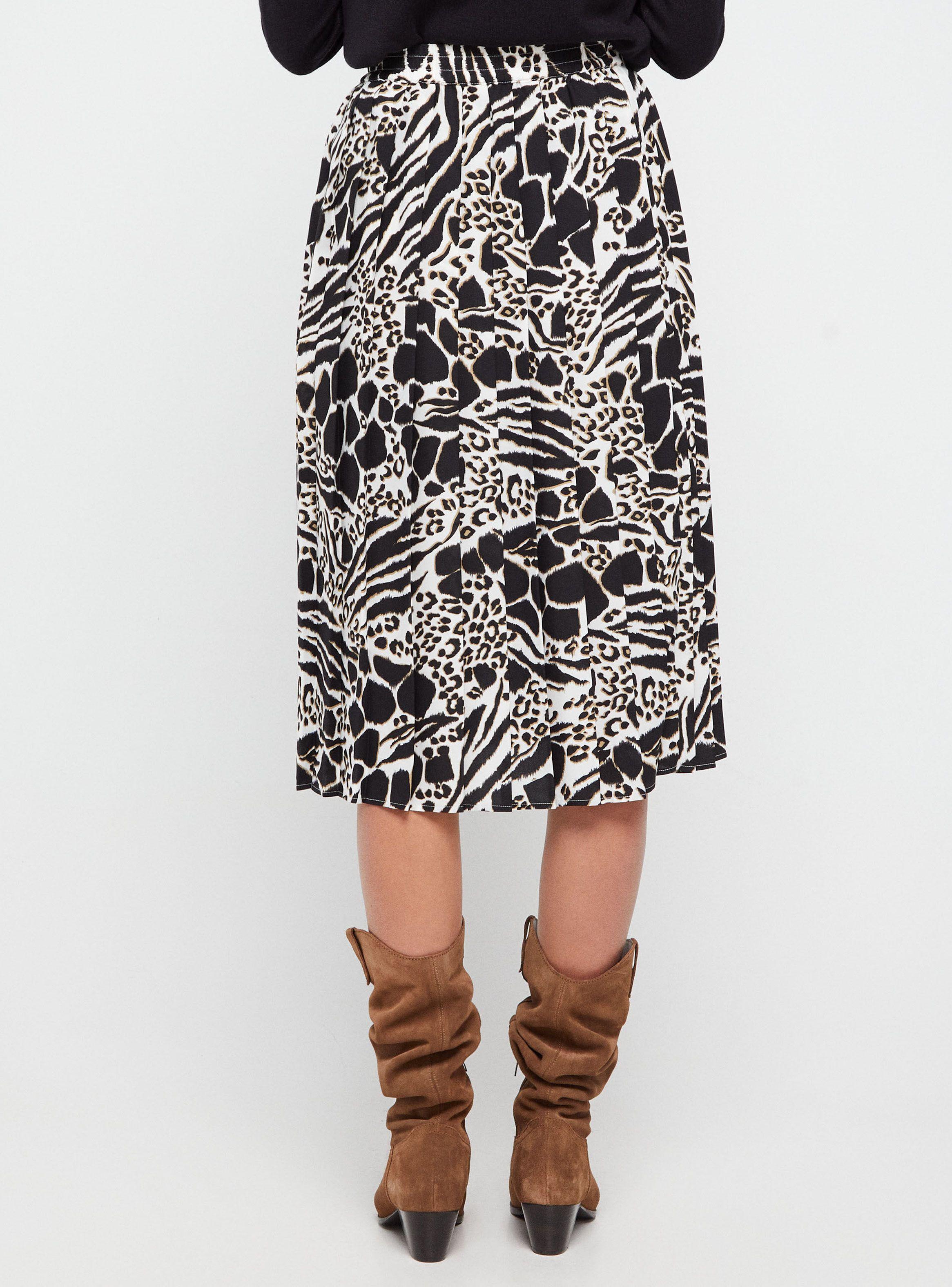 Falda Cortefiel Plisada Print-1