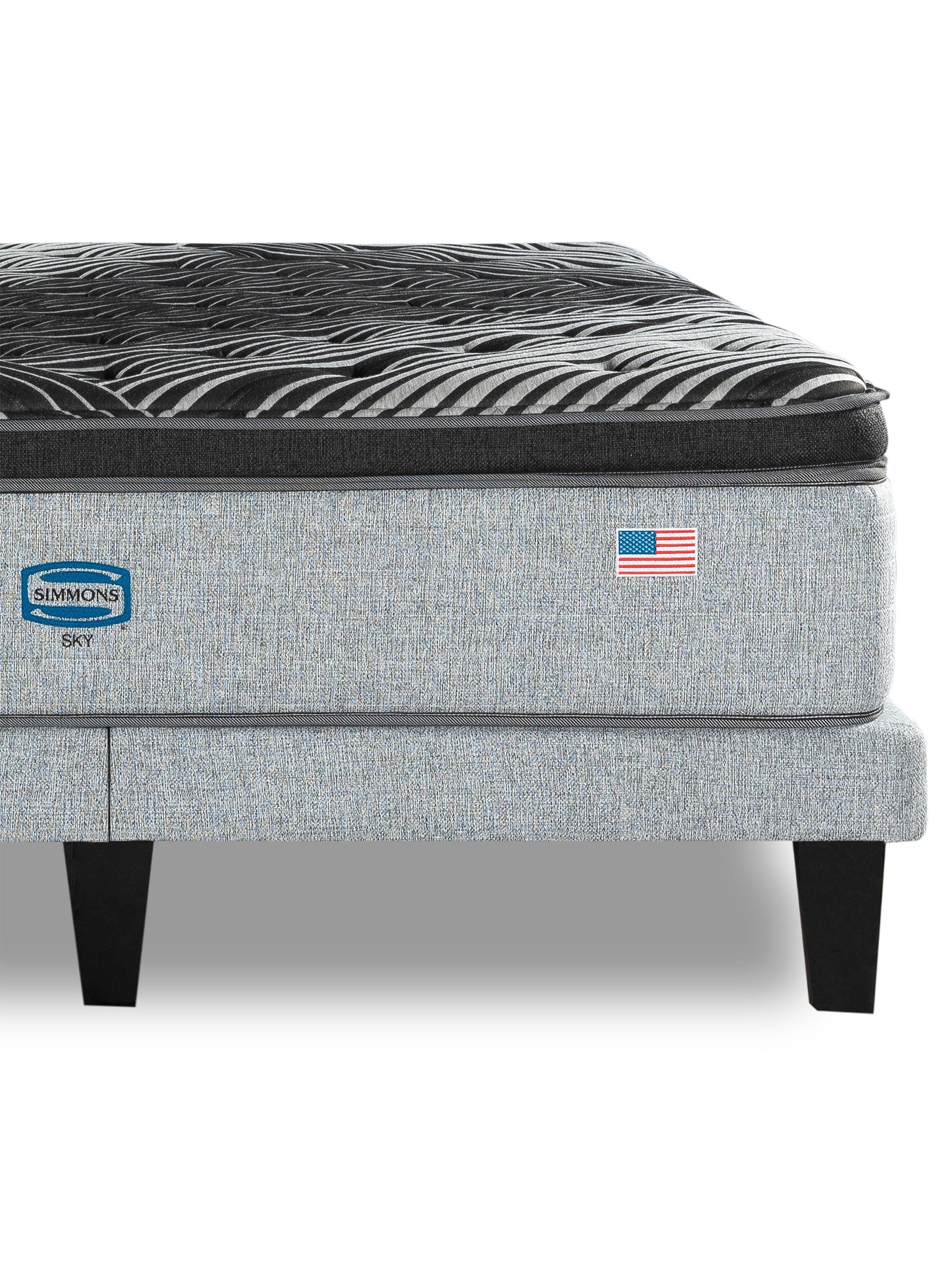 Cama Europea Sky 2 Plazas Plata-5