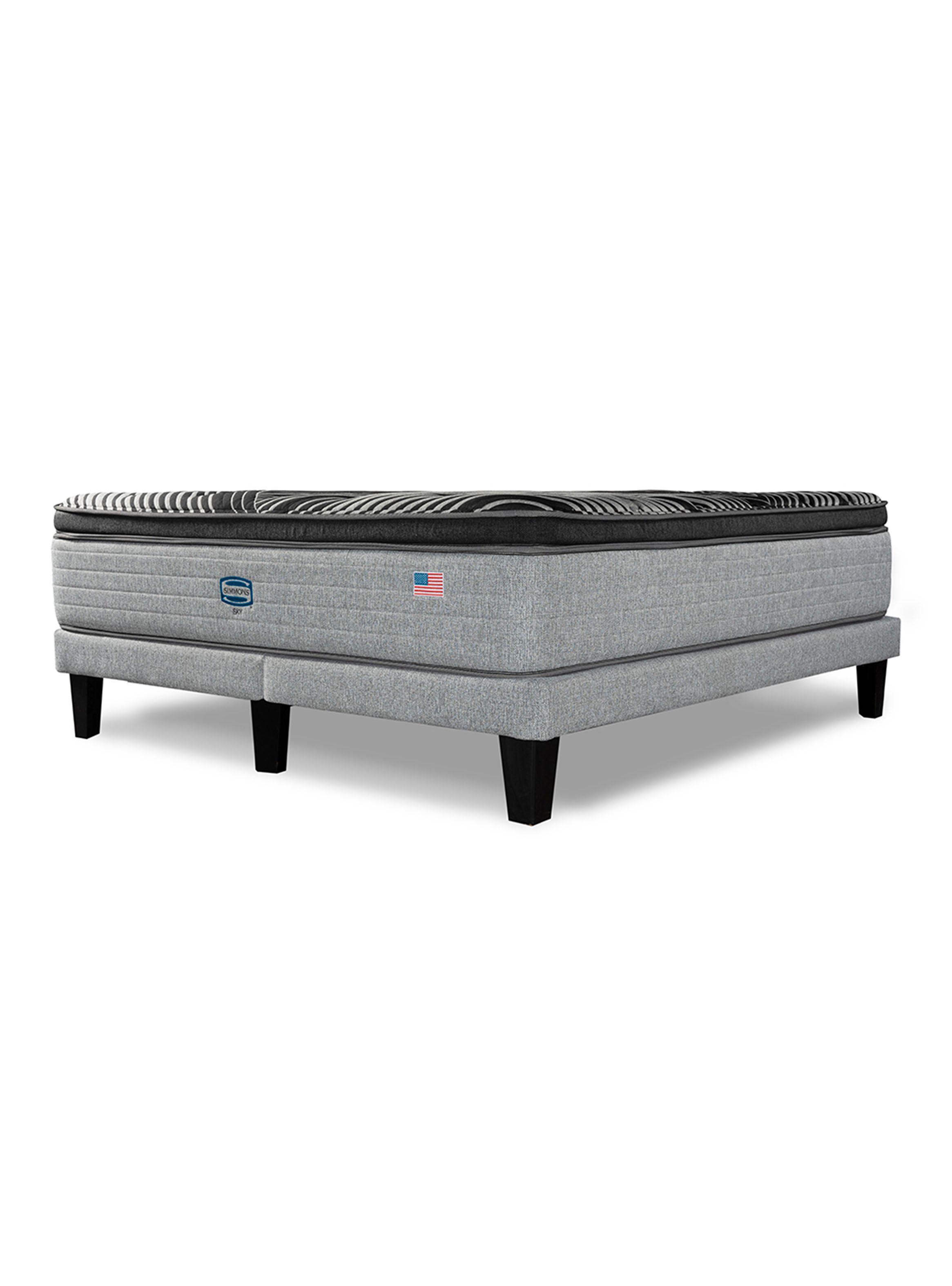 Cama Europea Sky Súper King Plata-2