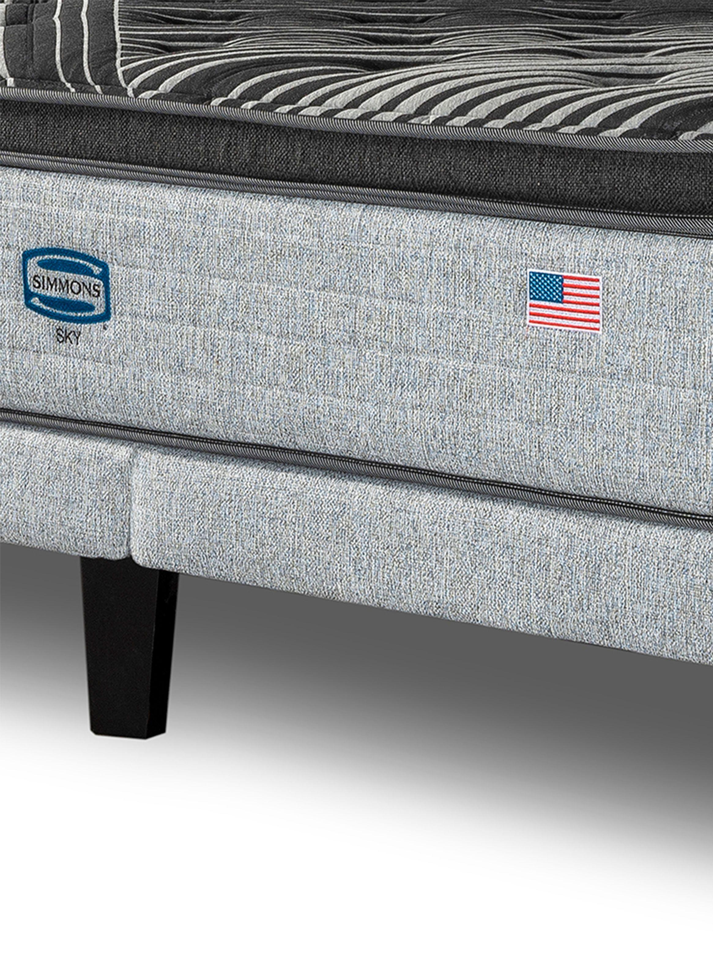 Cama Europea Sky 2 Plazas + Respaldo Tignes Plata-4