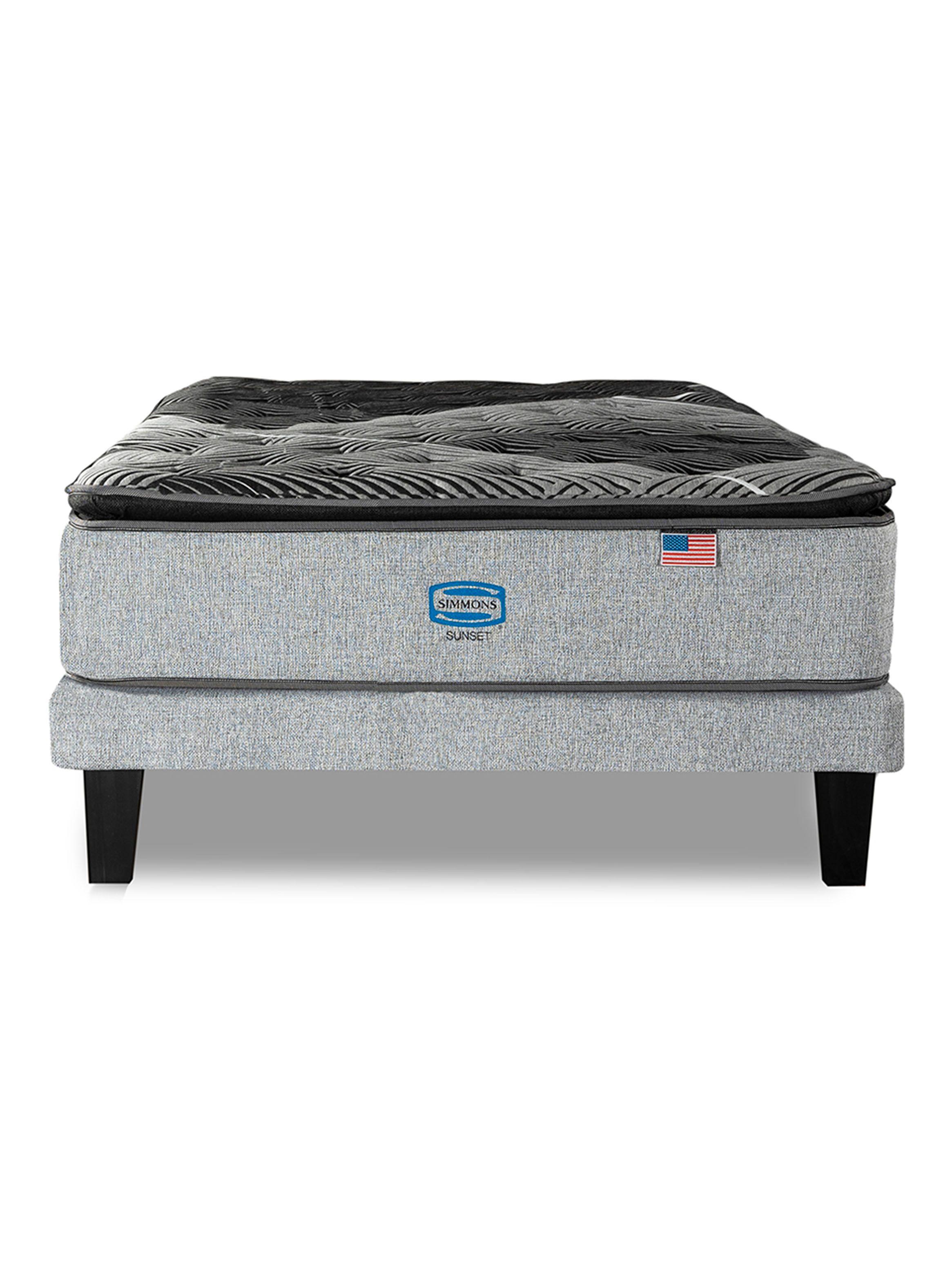 Cama Europea Sunset 1.5 Plazas Plata-2