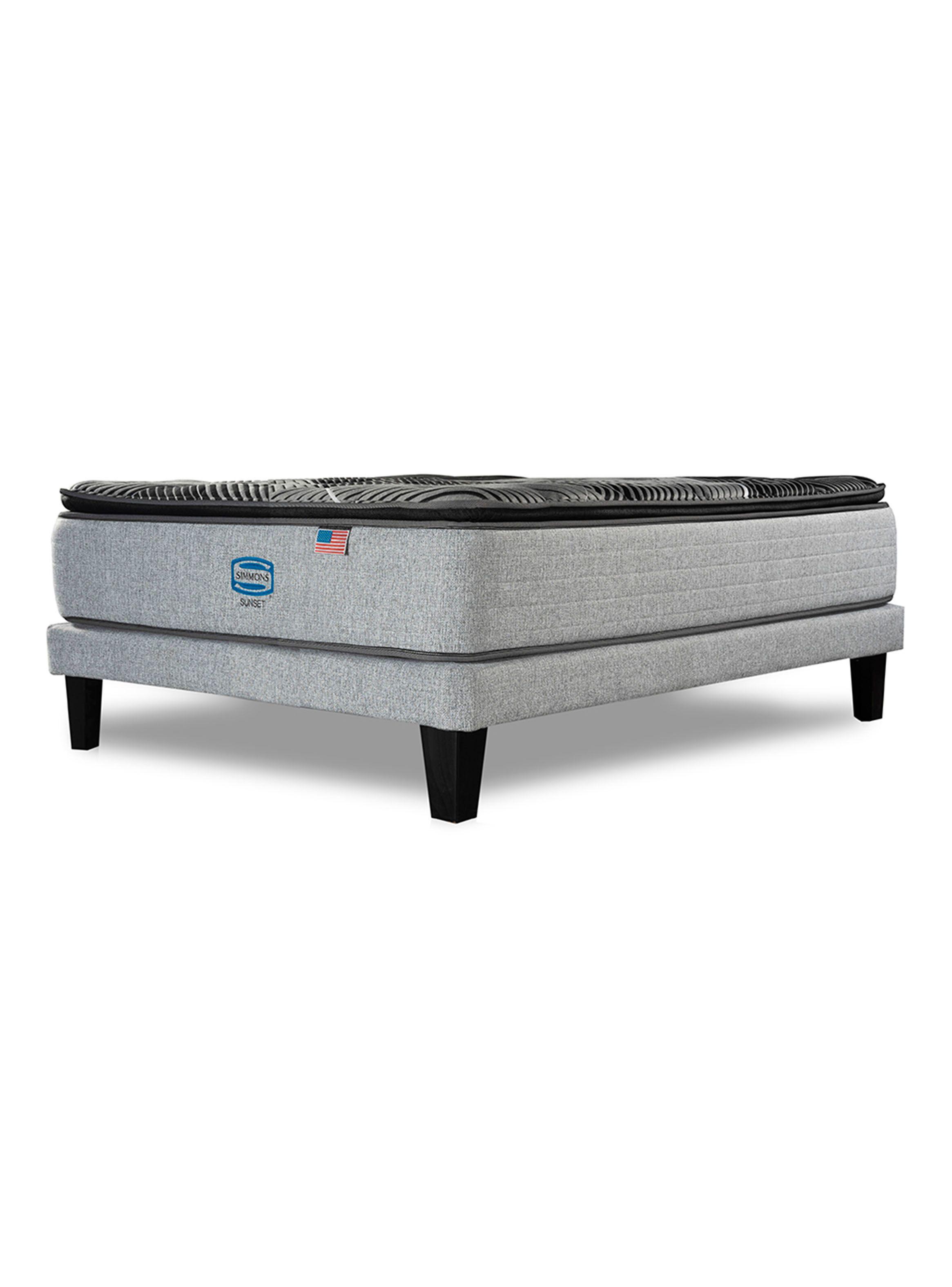 Cama Europea Sunset 1.5 Plazas Plata-1