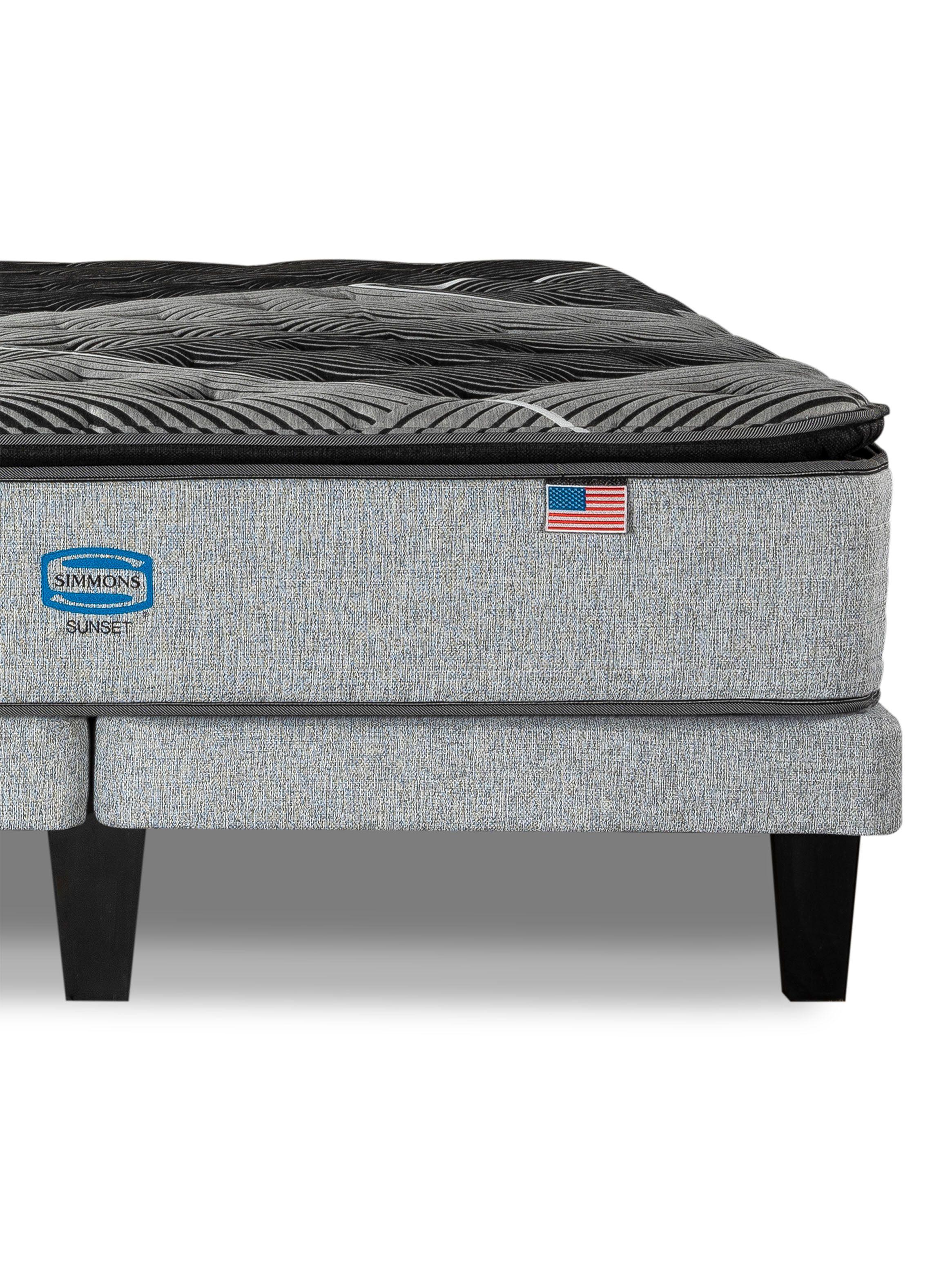 Cama Europea Sunset 2 Plazas Plata-5