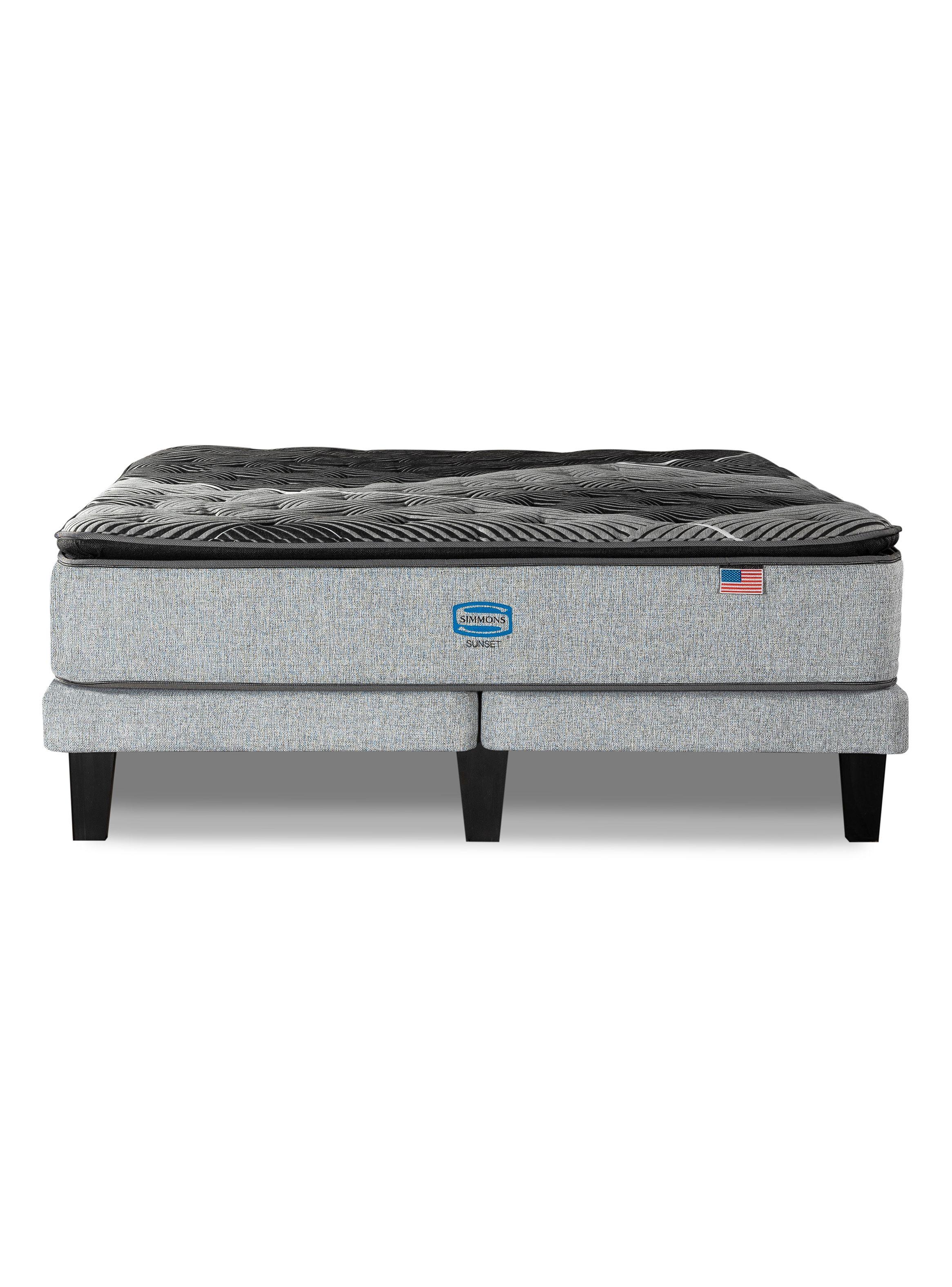Cama Europea Sunset King Respaldo Tibet Plata-2