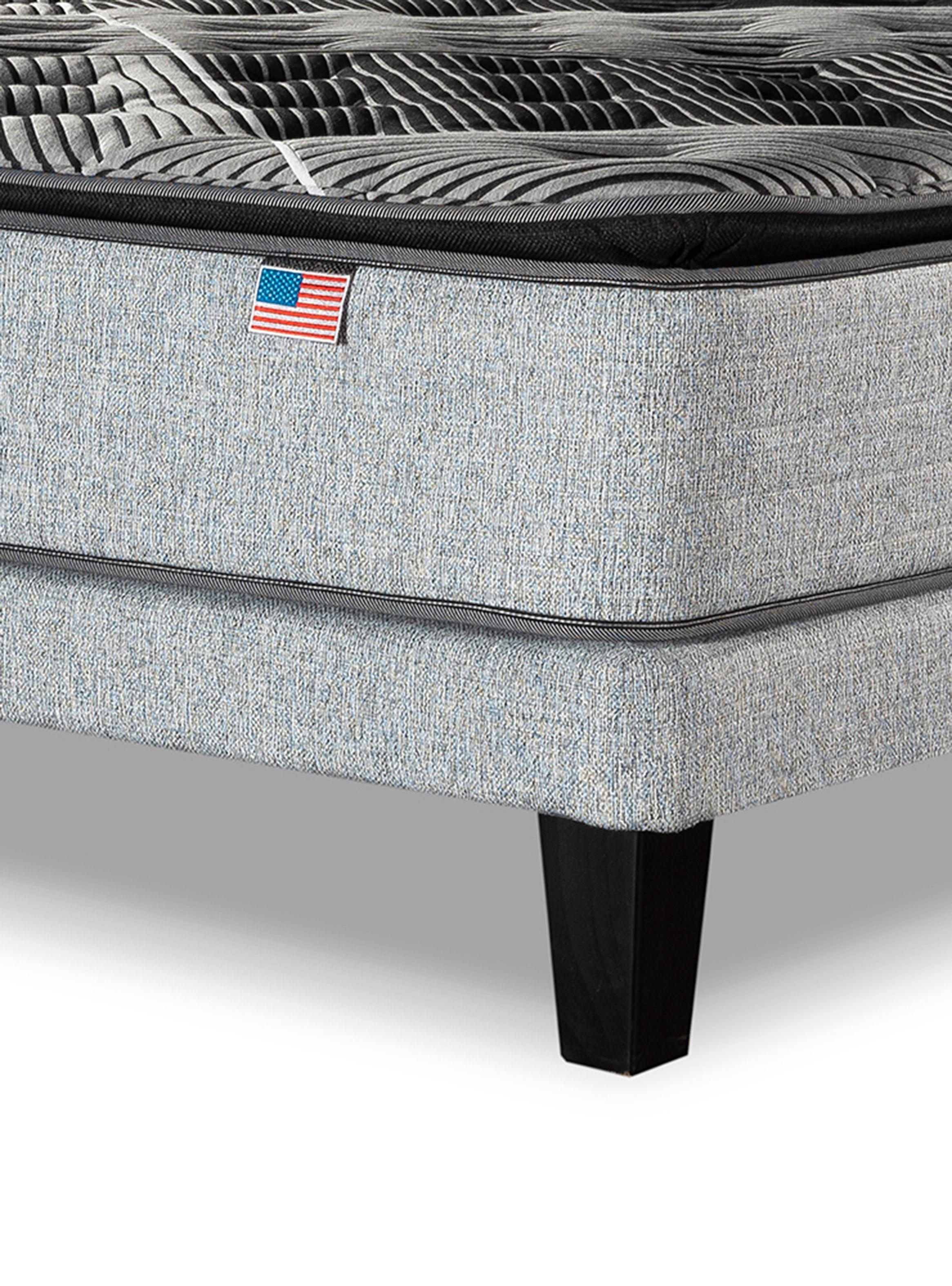 Cama Europea Sunet King + Respaldo Tignes Plata-4