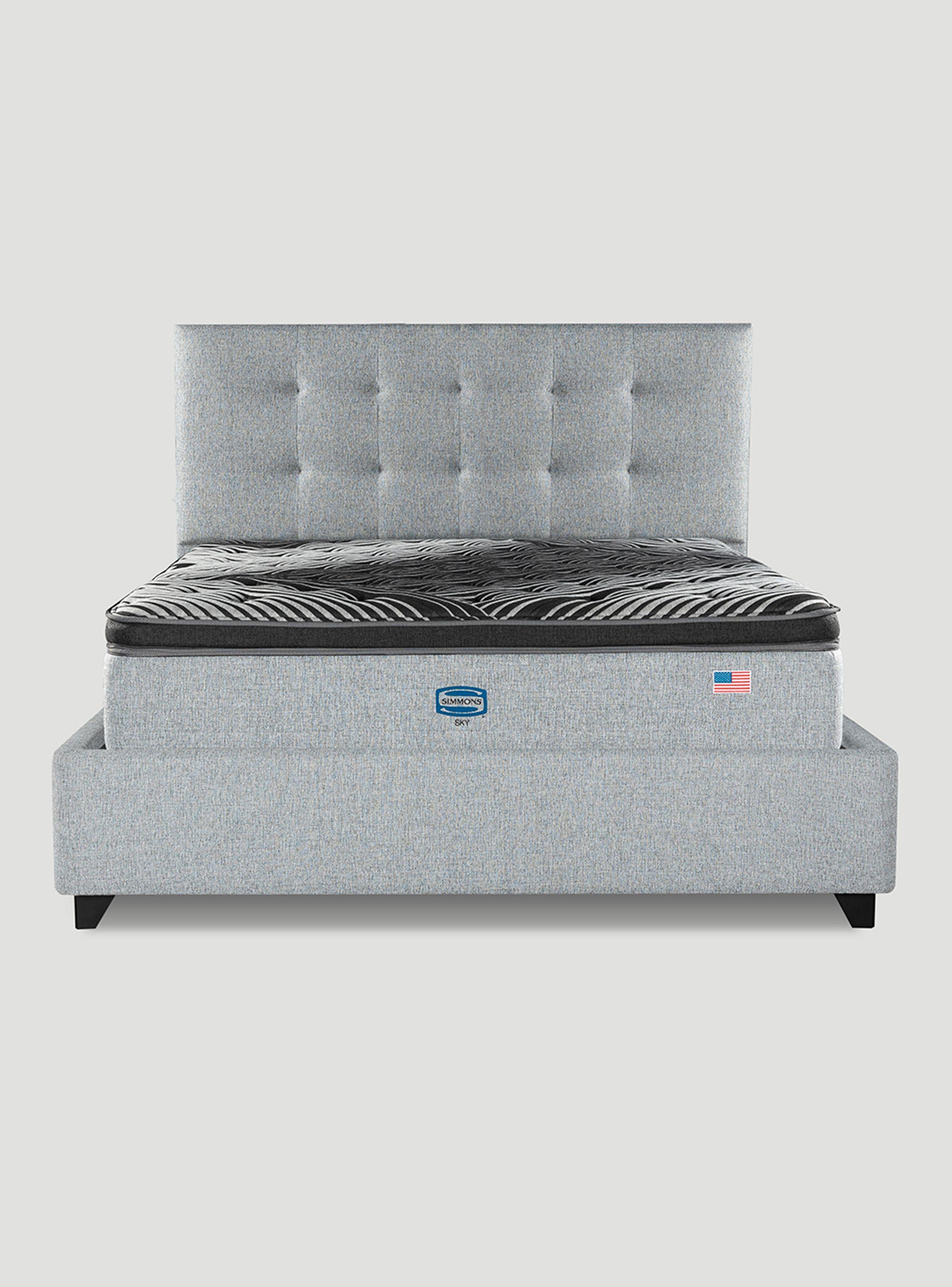 Cama Bignest Sky 2 Plazas + Respaldo Tignest Plata-2