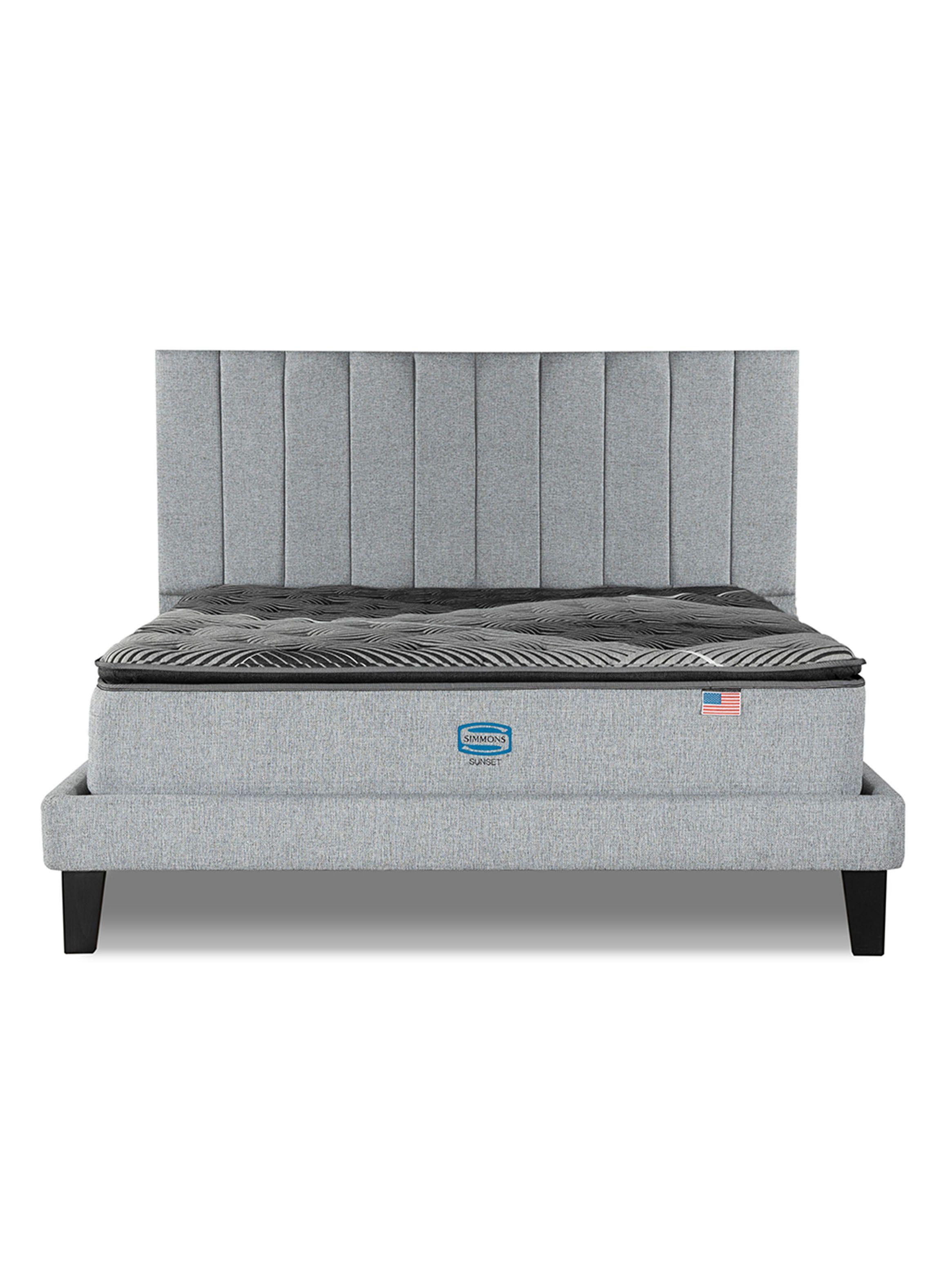 Cama Lownest Sunset 2 Plazas + Respaldo Tibet Plata-2