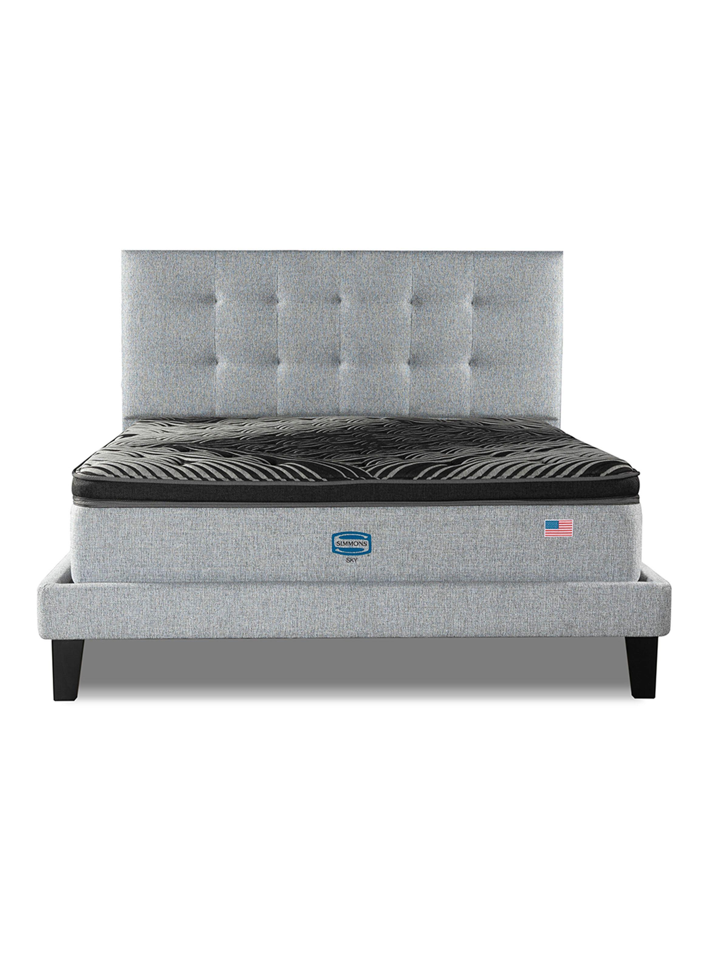 Cama Lownest Sky 2 Plazas + Respaldo Tignes Plata-2