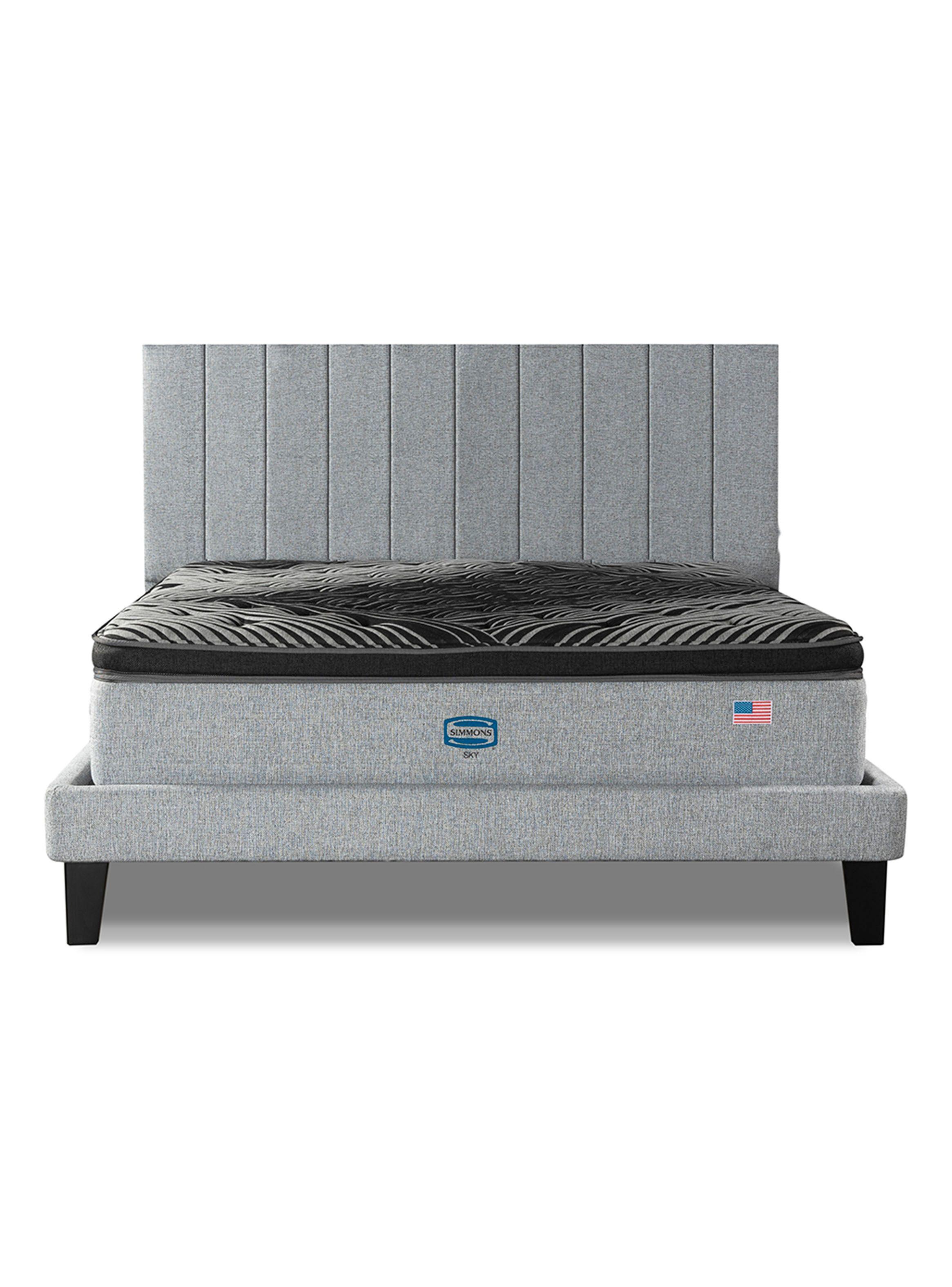 Cama Lownest Sky 2 Plazas + Respaldo Tibet Plata-2