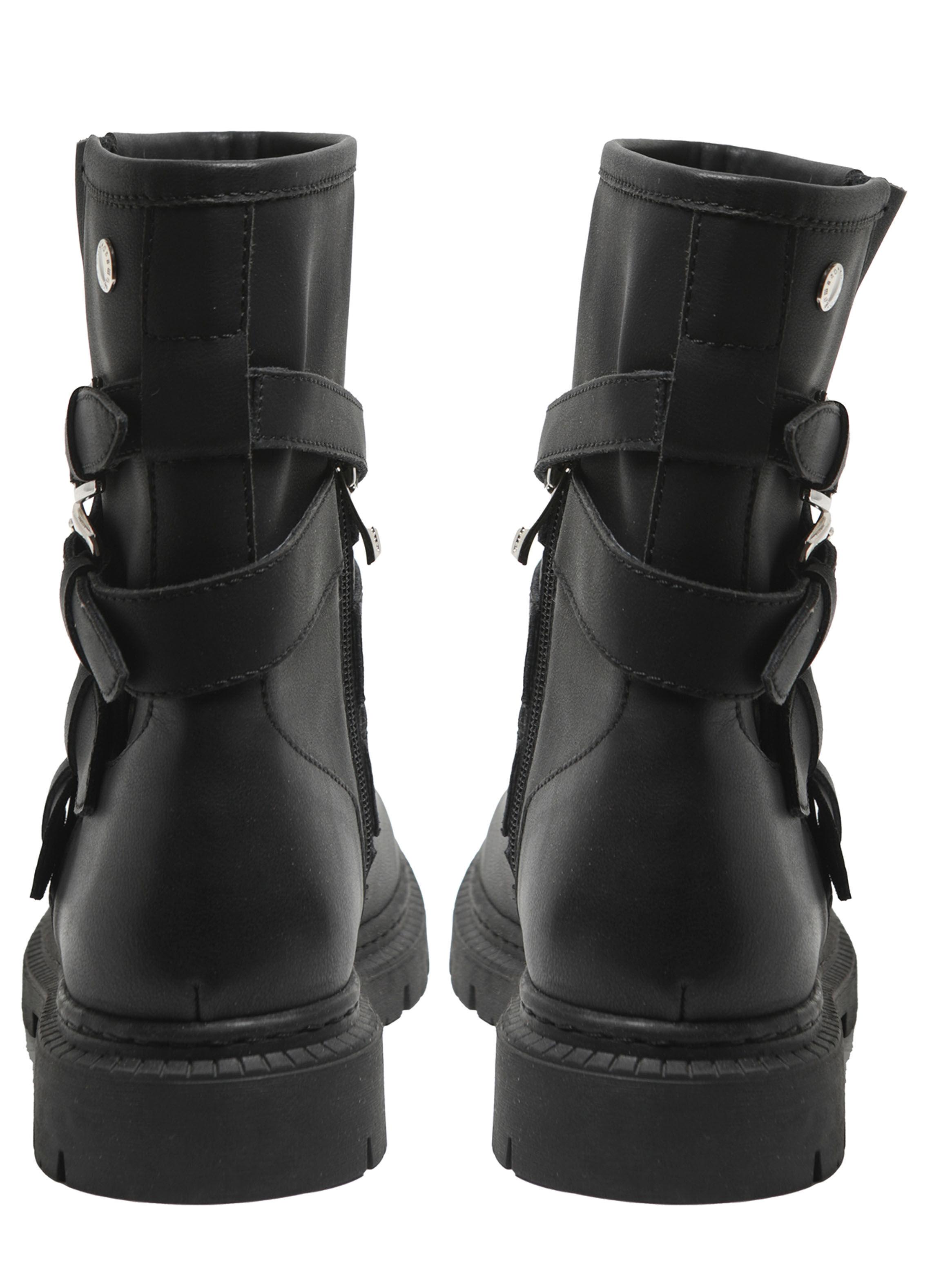 Bota  Cuero Detalle Cuatro Hebilla 250364-4
