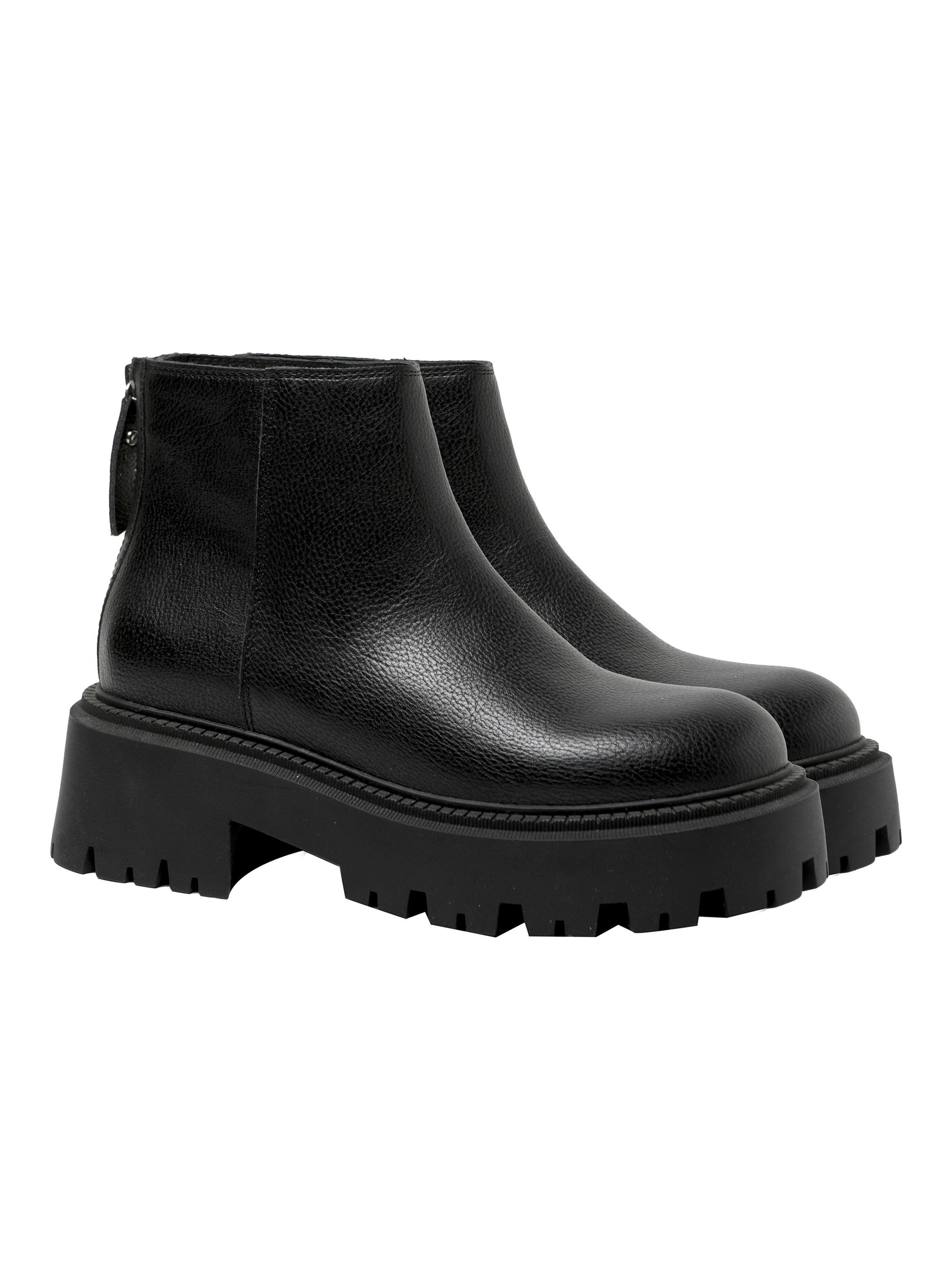 Botín Cuero Liso 250627 Mujer-1