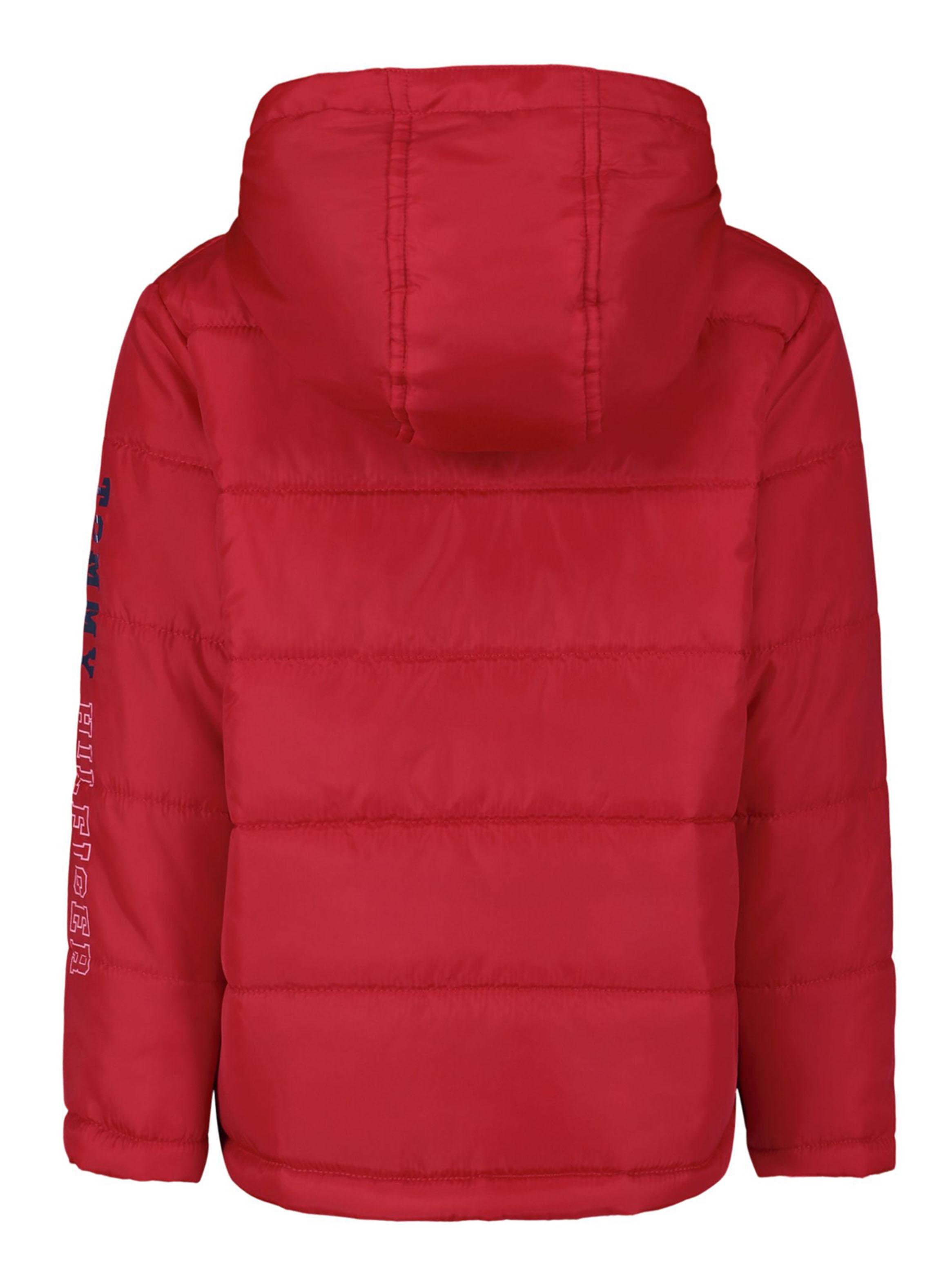 Parka Roja con Estampado en Manga-1