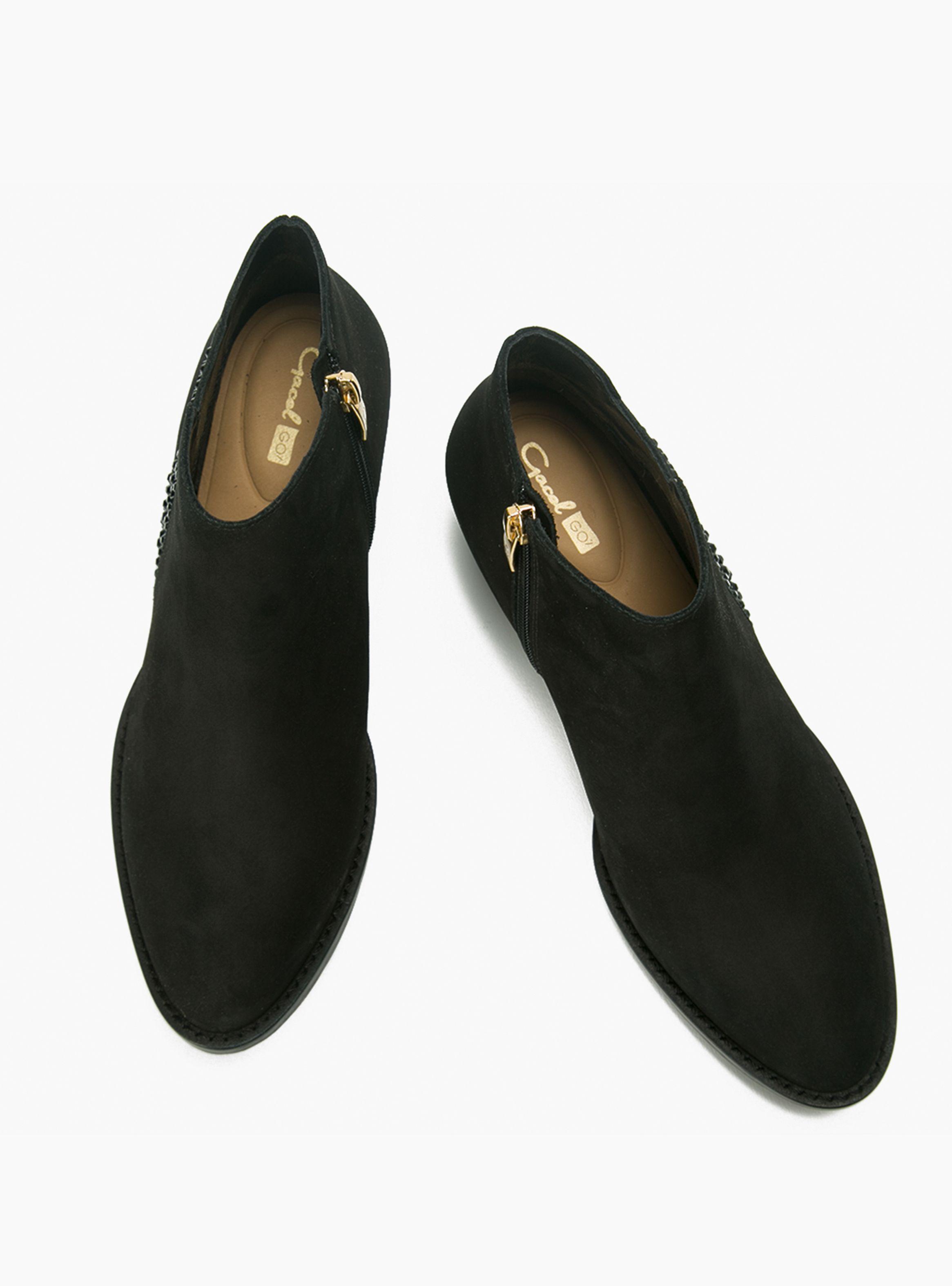 Botín Gacel Penny Casual Mujer Liso Negro-2