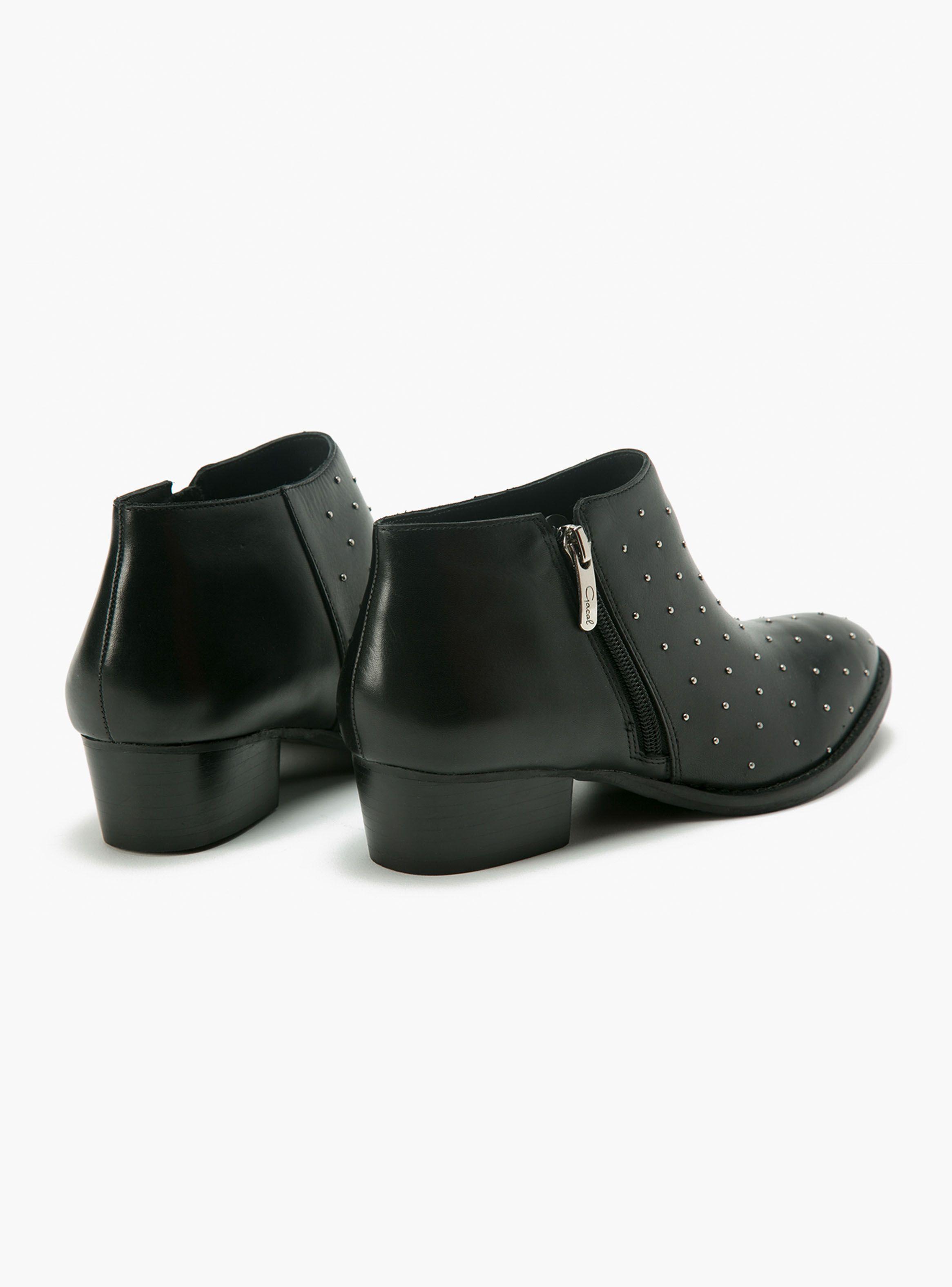 Botín Gacel Penny Casual Mujer Tachas Negro-3