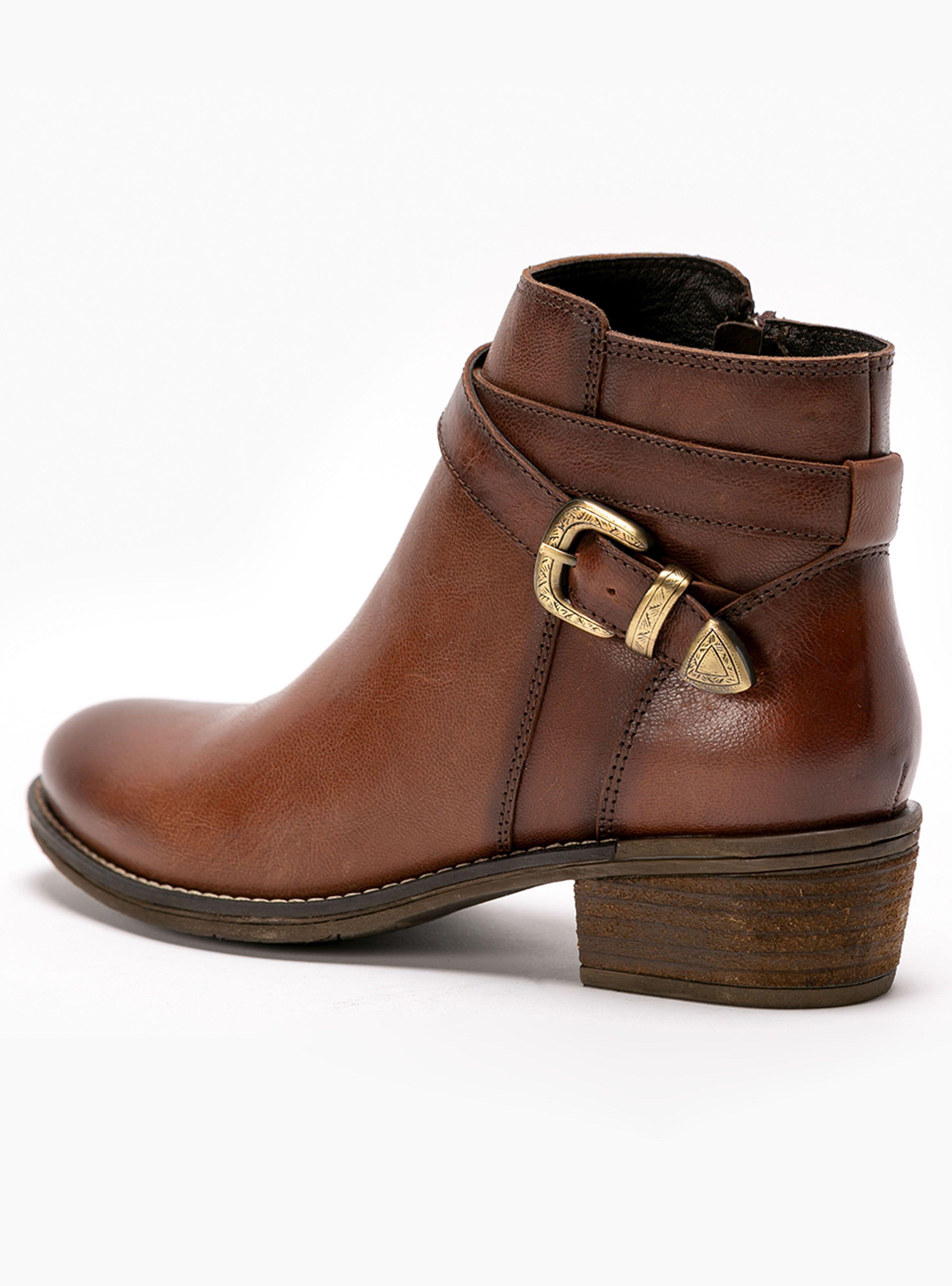 Botín Gacel Mujer Modelo Gina Hebilla Cobre-3
