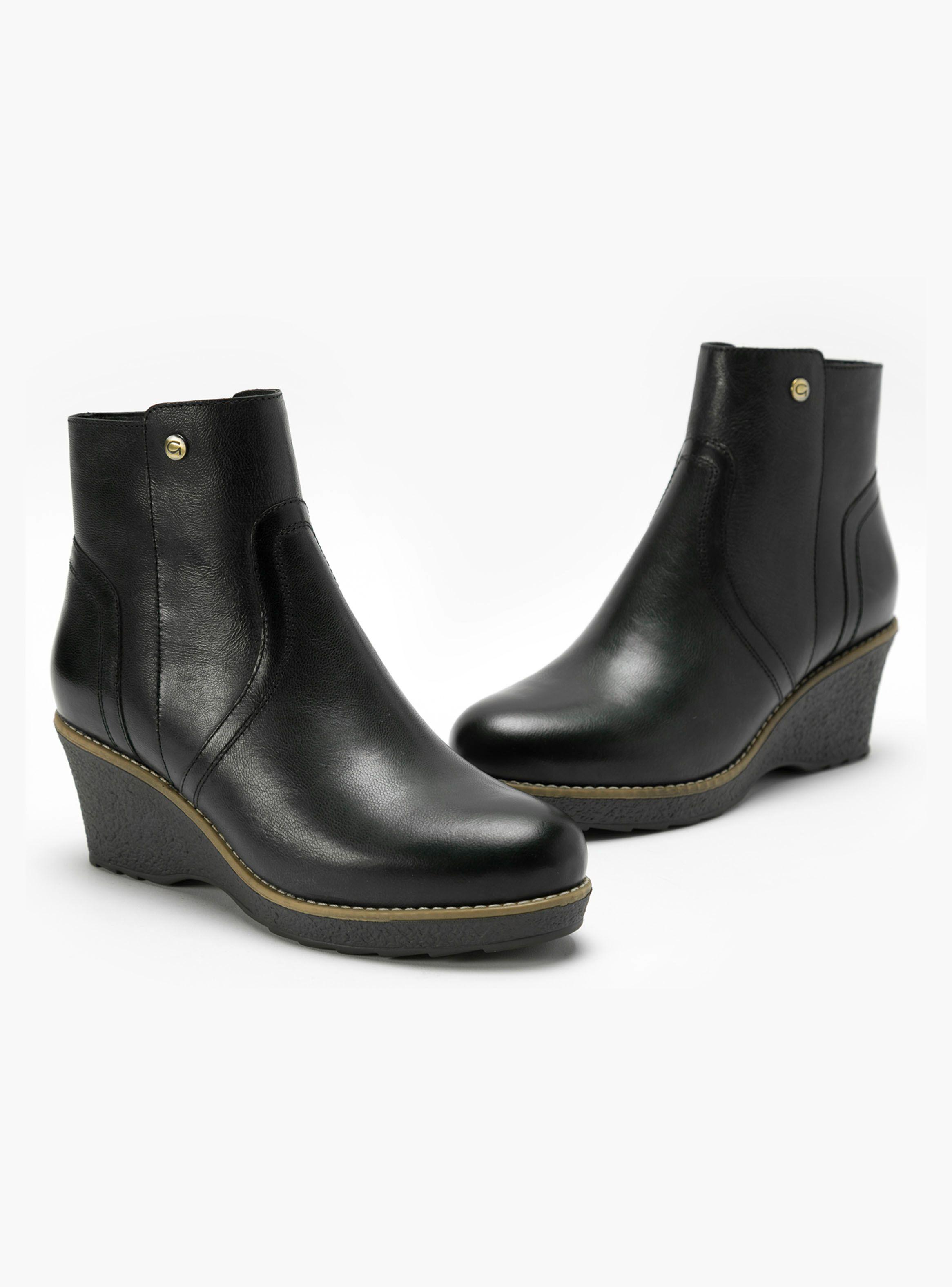 Botin Leda Negro Mujer-1