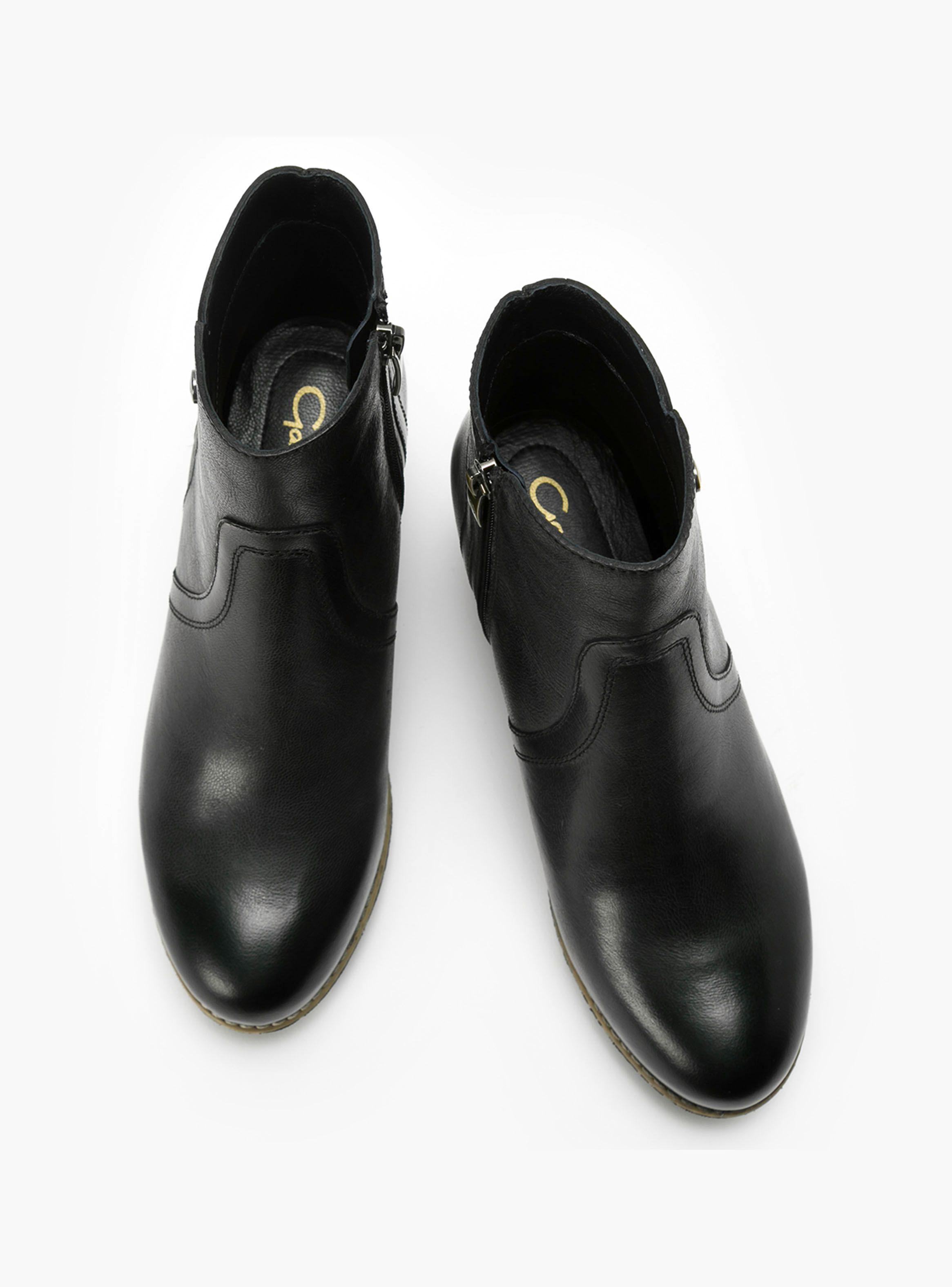Botin Leda Negro Mujer-3