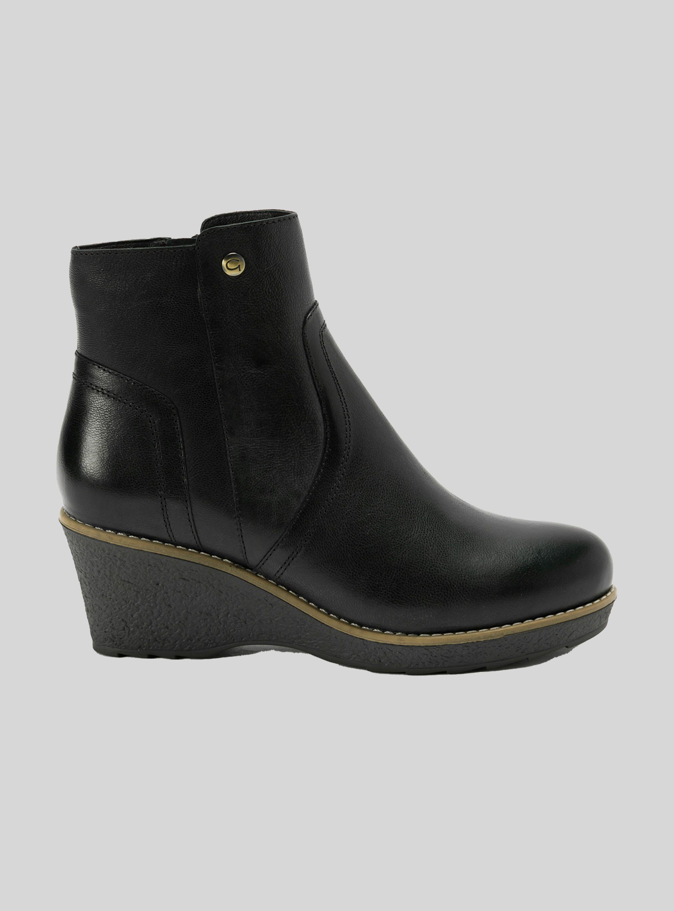 Botin Leda Negro Mujer-0