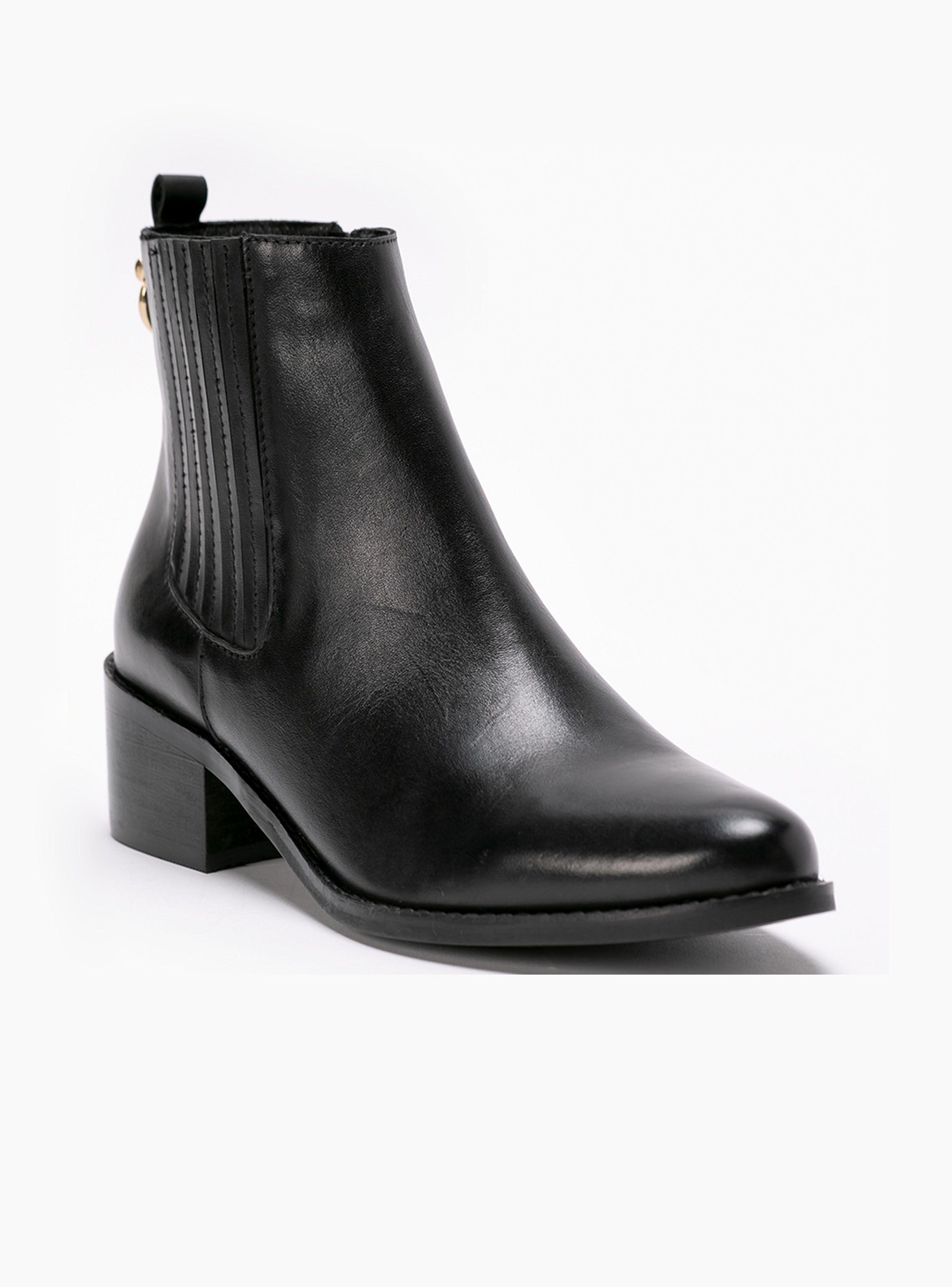 Botín Gacel Mujer Modelo Montana Elastico Negro-1