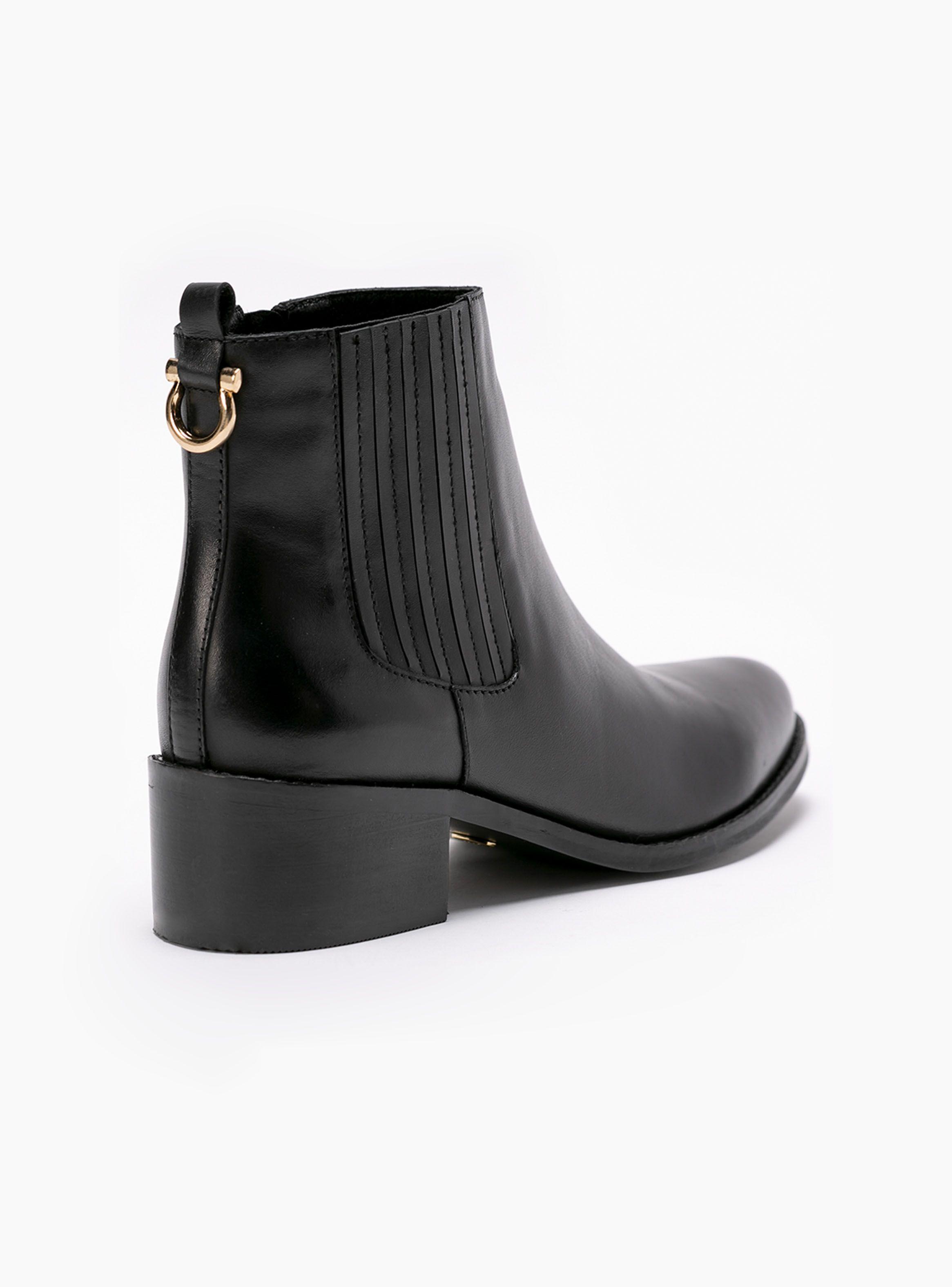 Botín Gacel Mujer Modelo Montana Elastico Negro-3
