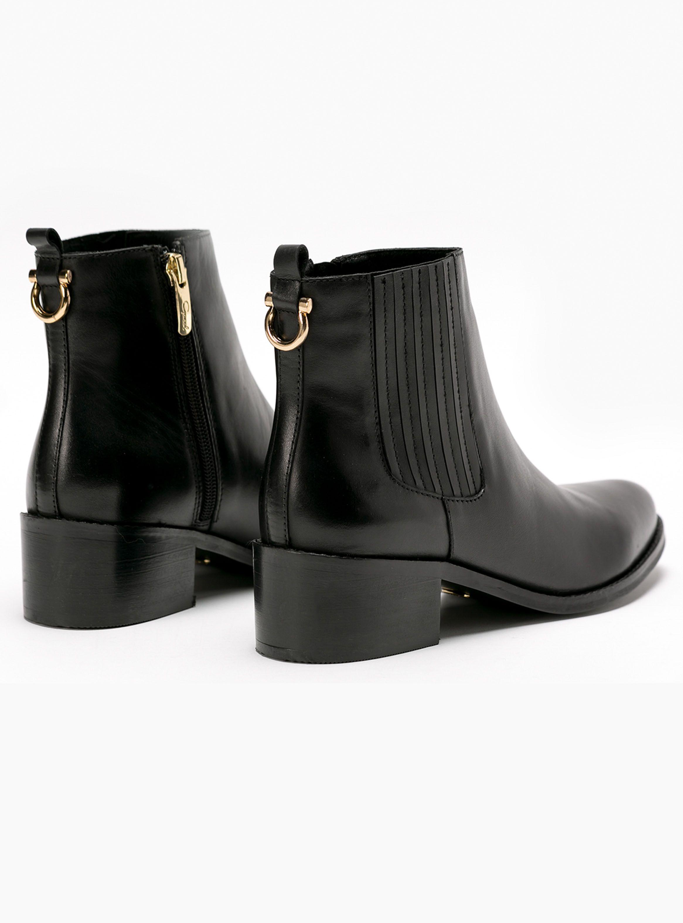 Botín Gacel Mujer Modelo Montana Elastico Negro-4