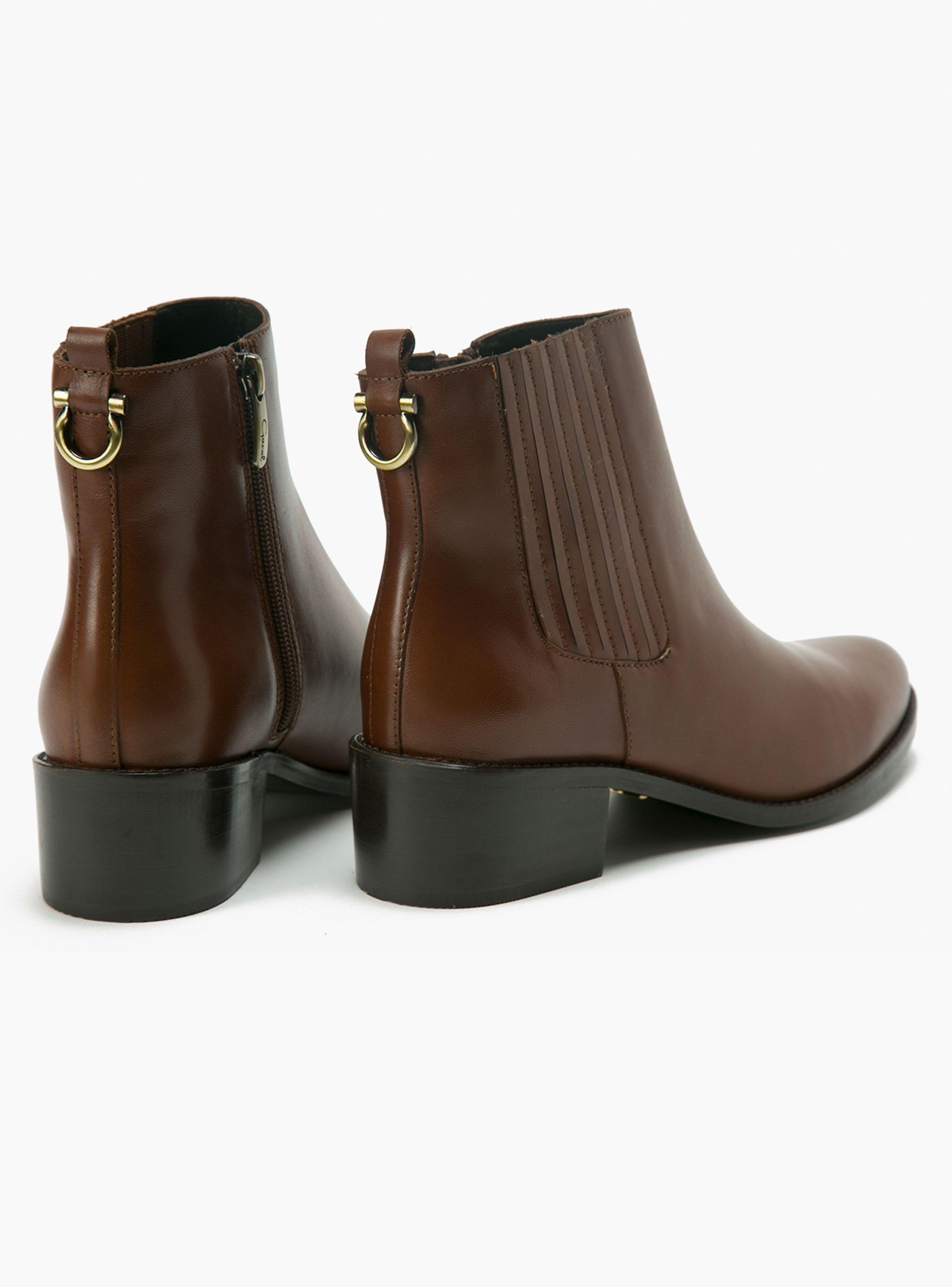 Botín Mujer Modelo Montana Elastico Café-3