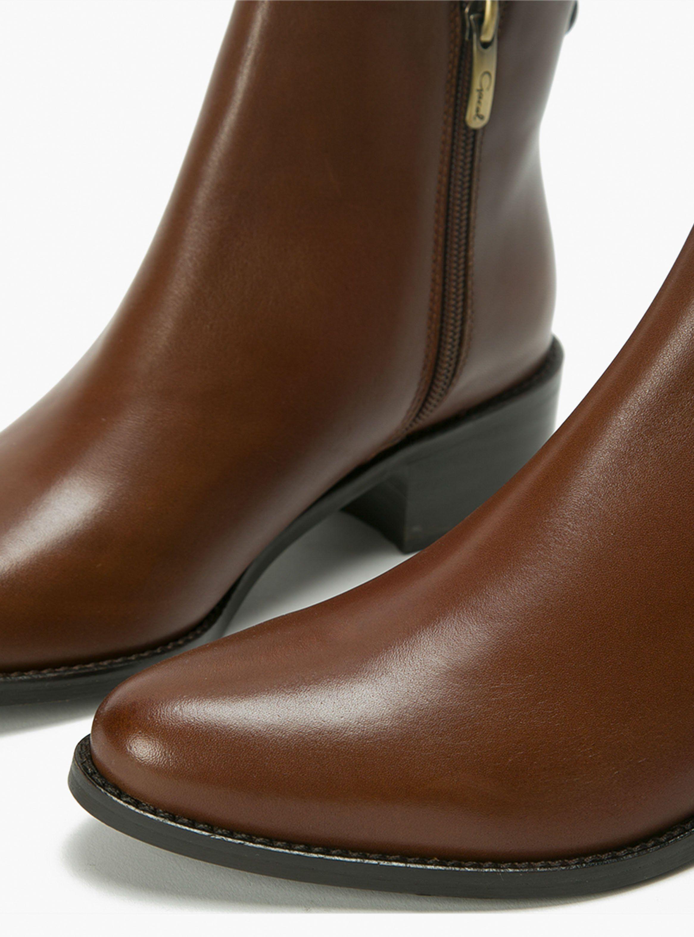 Botín Mujer Modelo Montana Elastico Café-4