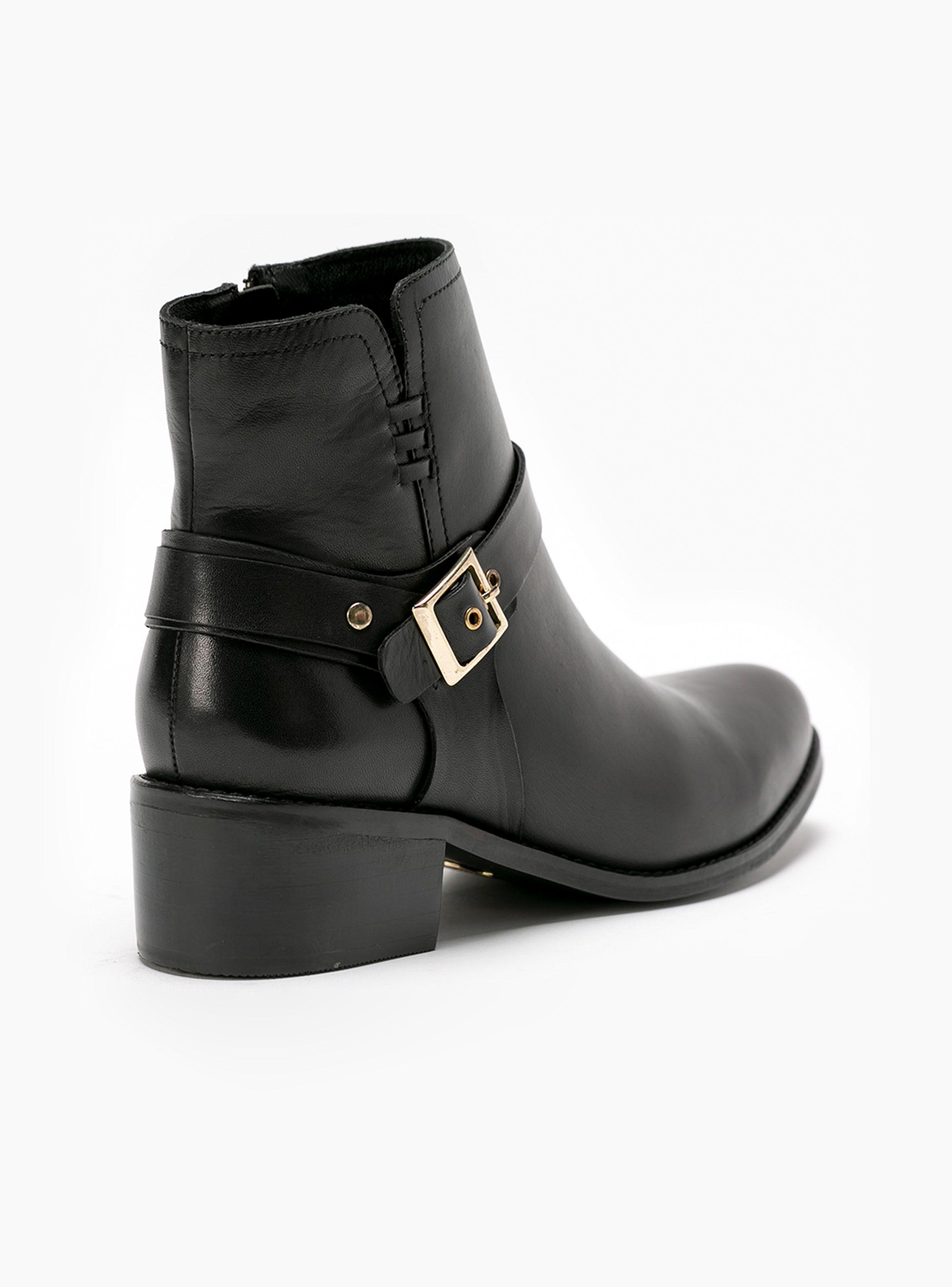 Botín Gacel Mujer Modelo Montana Hebilla Negro-3