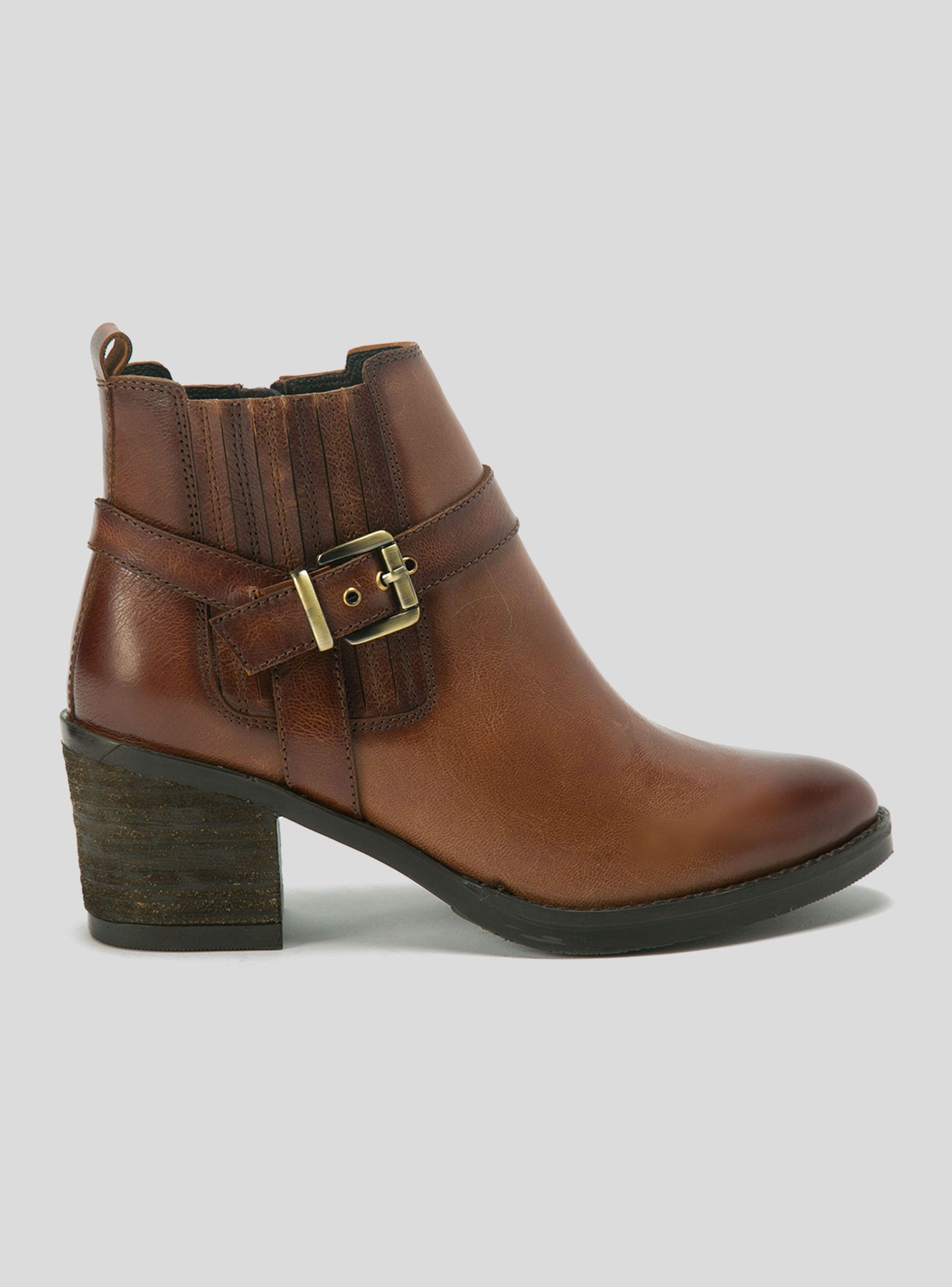 Botín Gacel Mujer Modelo Piera Hebilla Cobre-0