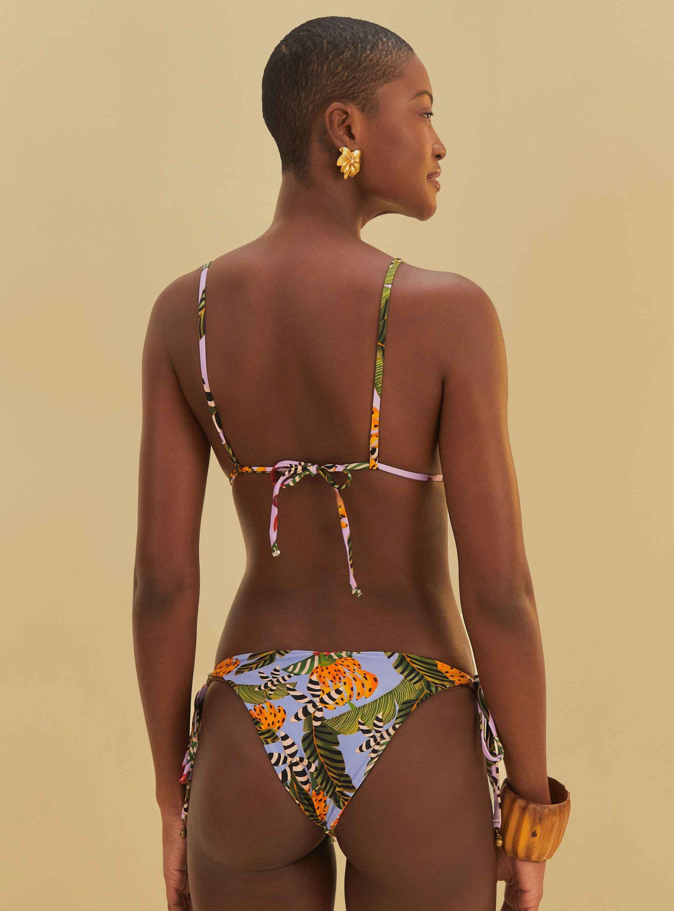Bikini Triángulos Diseño Tropical-1