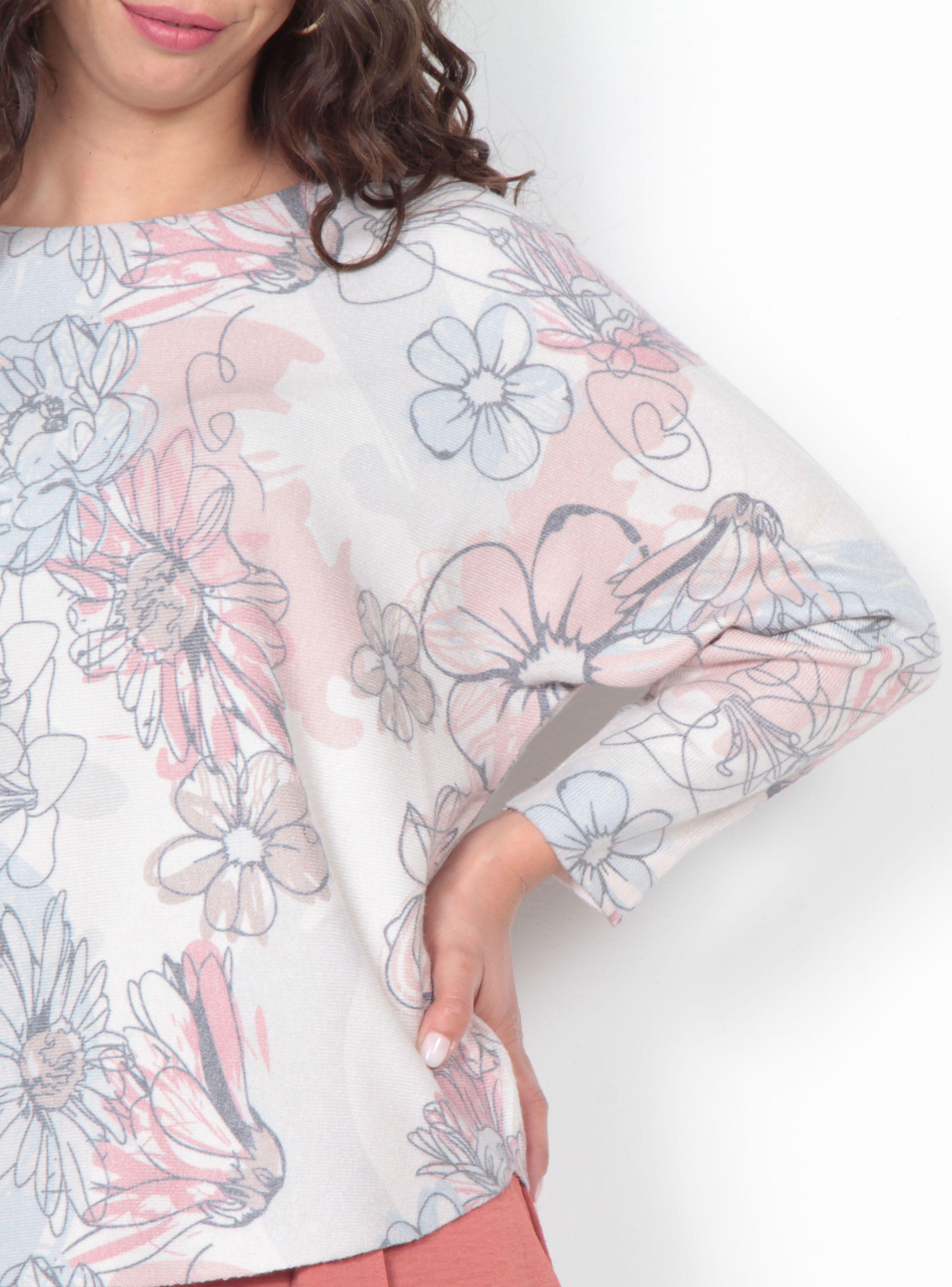 Sweater Manga 3/4 Sublimado Escote Redondo-2
