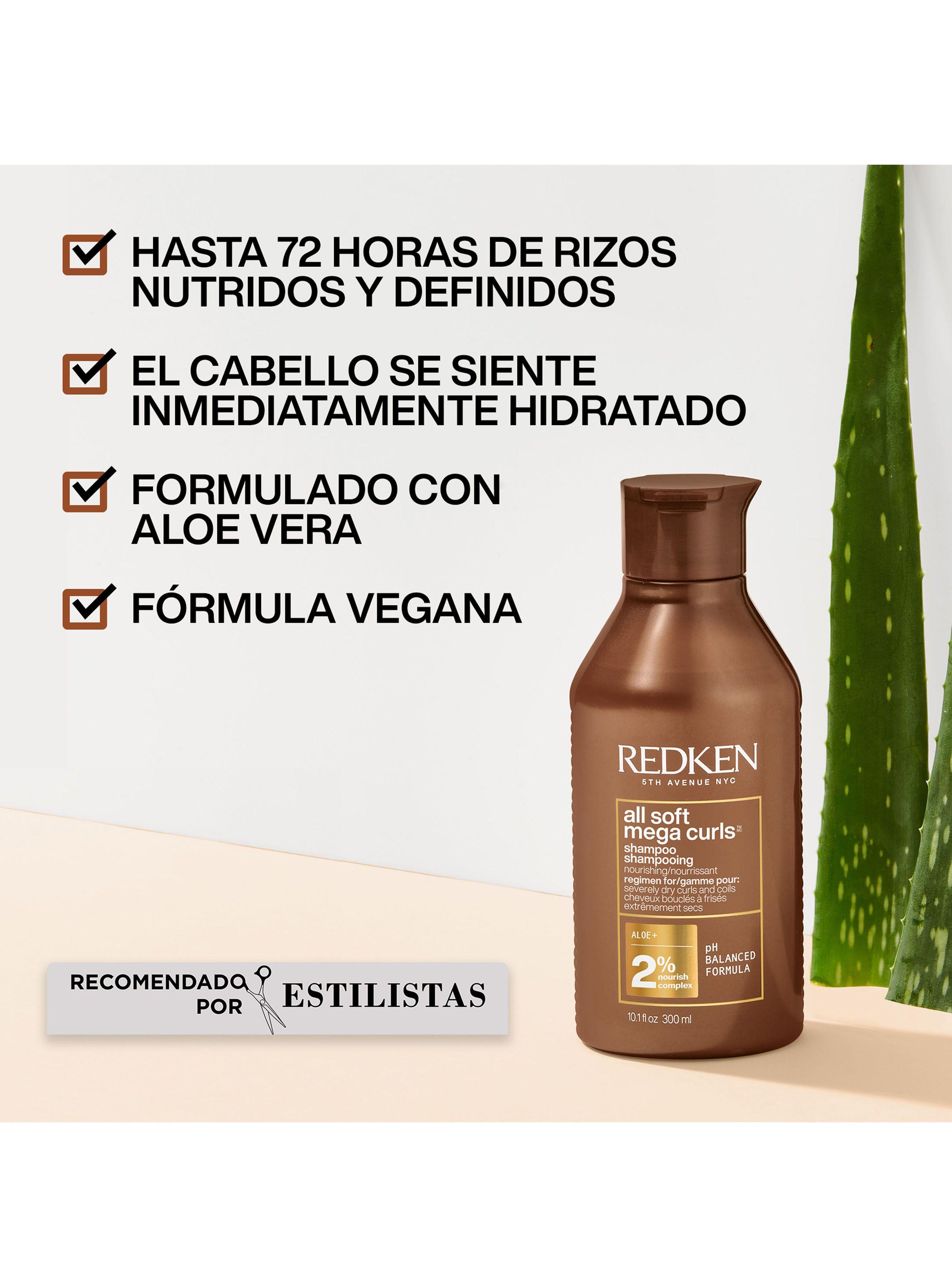 Set Nutrición Cabello Rizado Seco All Soft Mega Curls Shampoo Sin Sulfatos 300ml + Acondicionador 300ml Redken-1