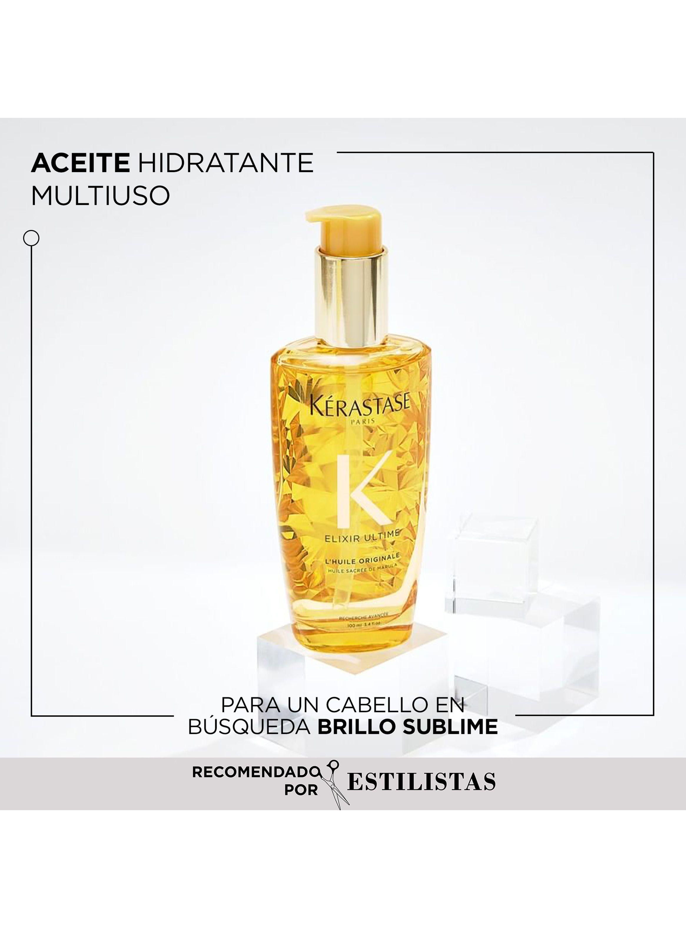 Set Brillo Sublime Shampoo Le Bain 250ml + Aceite LHuile Originale Elixir Ultime 50ml Kérastase-2