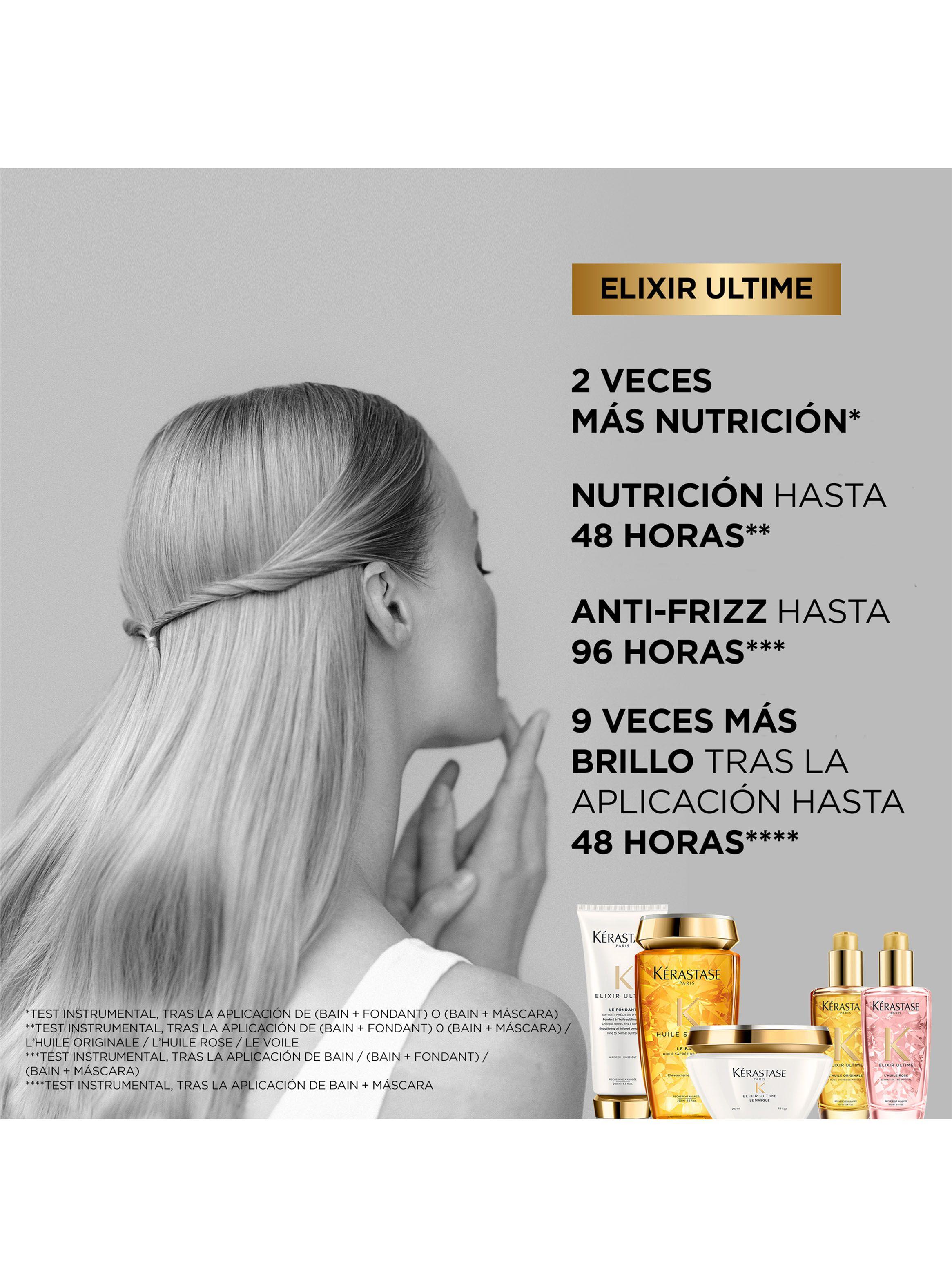 Set Brillo Sublime Shampoo Le Bain 250ml + Aceite LHuile Originale Elixir Ultime 50ml Kérastase-4