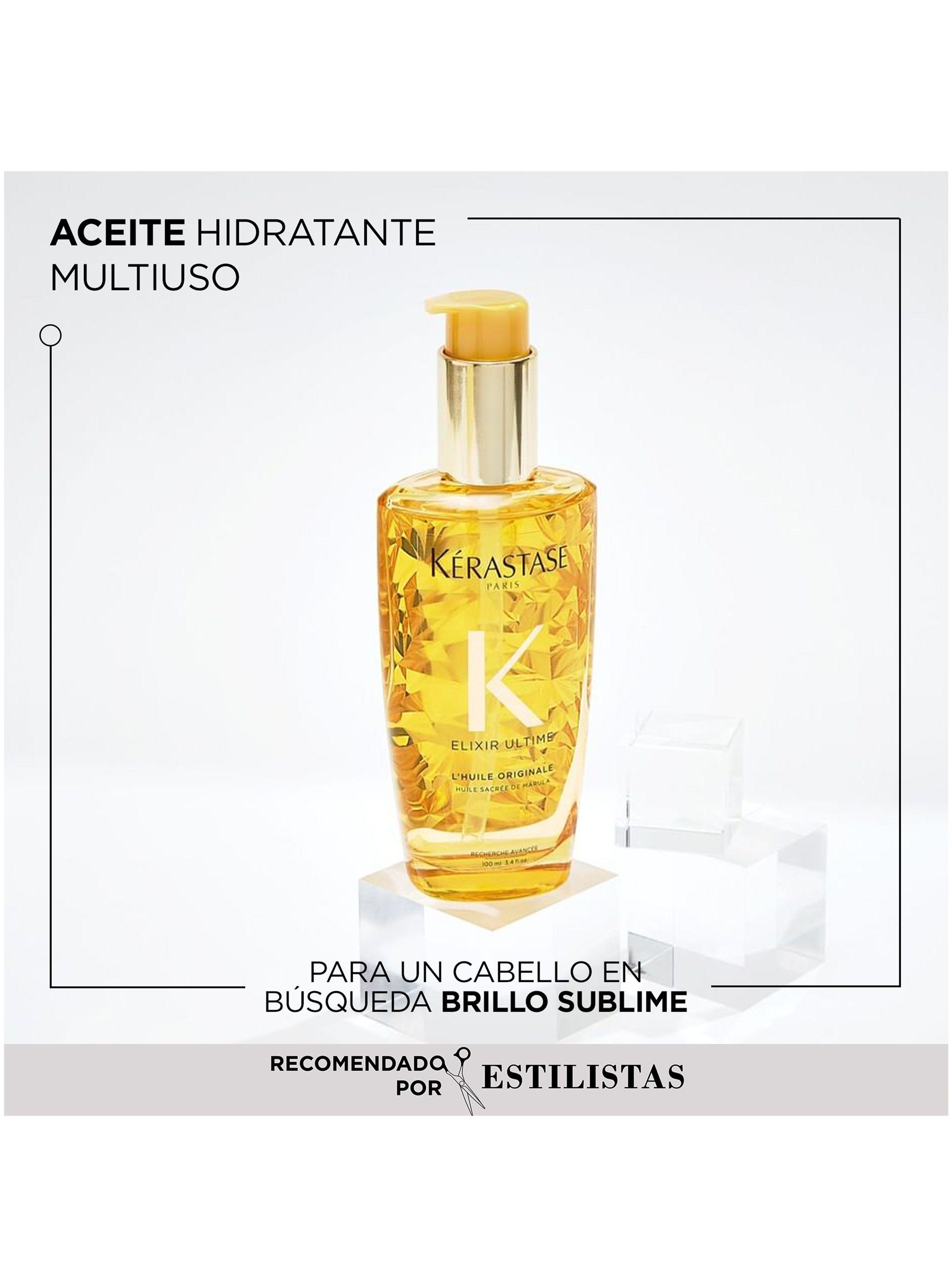 Set Cabello Seco Nutritive Shampoo Bain Satin 250ml + Aceite LHuile Originale Elixir Ultime 50ml Kérastase-2
