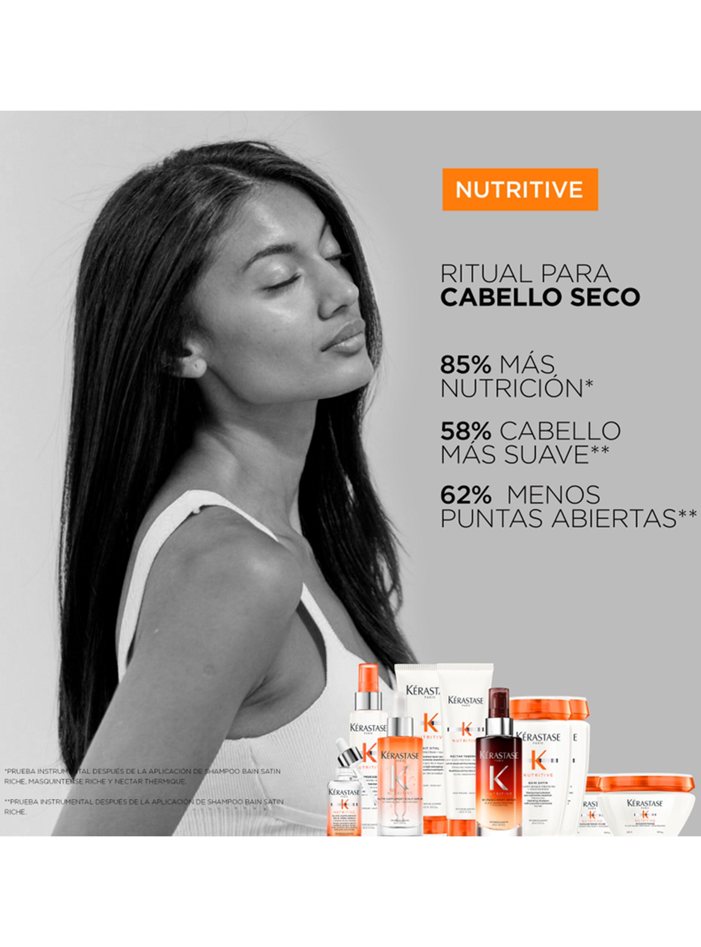 Set Cabello Seco Nutritive Shampoo Bain Satin 250ml + Aceite LHuile Originale Elixir Ultime 50ml Kérastase-4