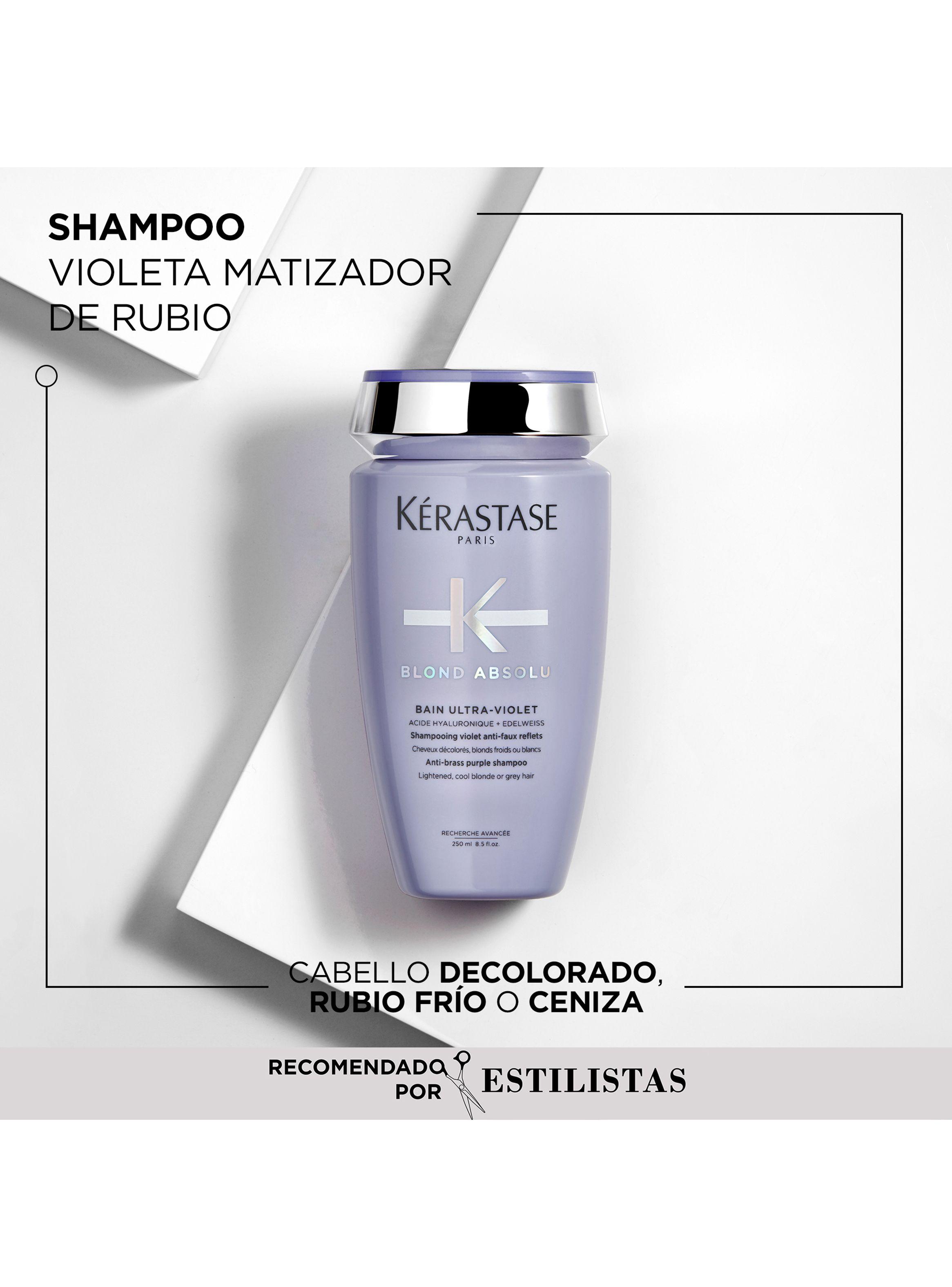 Set Matizante Cabello Rubio o Decolorado Blond Absolu Shampoo Bain Ultra-Violey 250ml + Aceite Huile Cicaextreme 50ml Kérastase-1