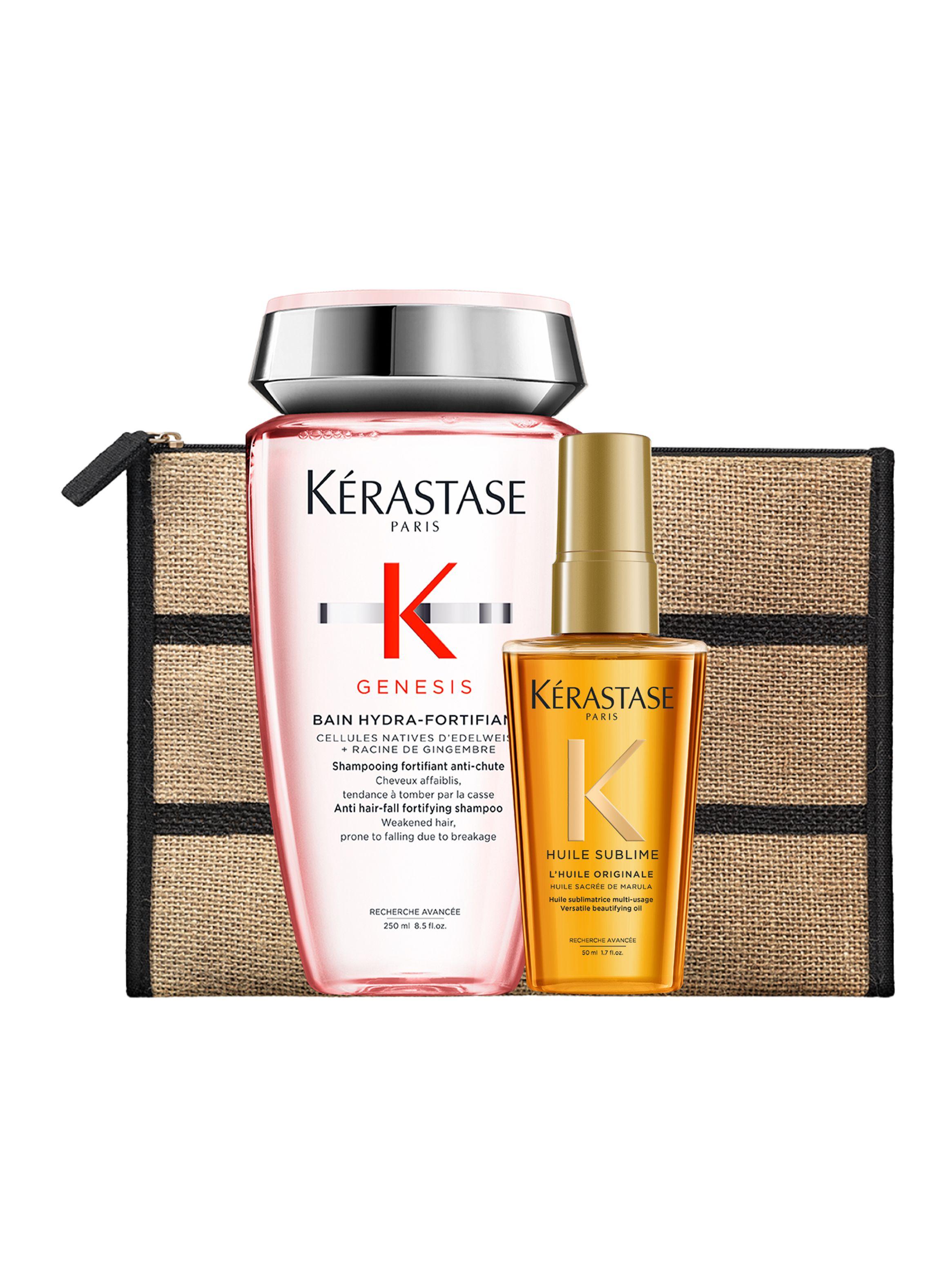 Set Anti-Caída Genesis Shampoo Bain Hydra Fortifiant 250ml + Aceite LHuile Originale Elixir Ultime 50ml Kérastase-0