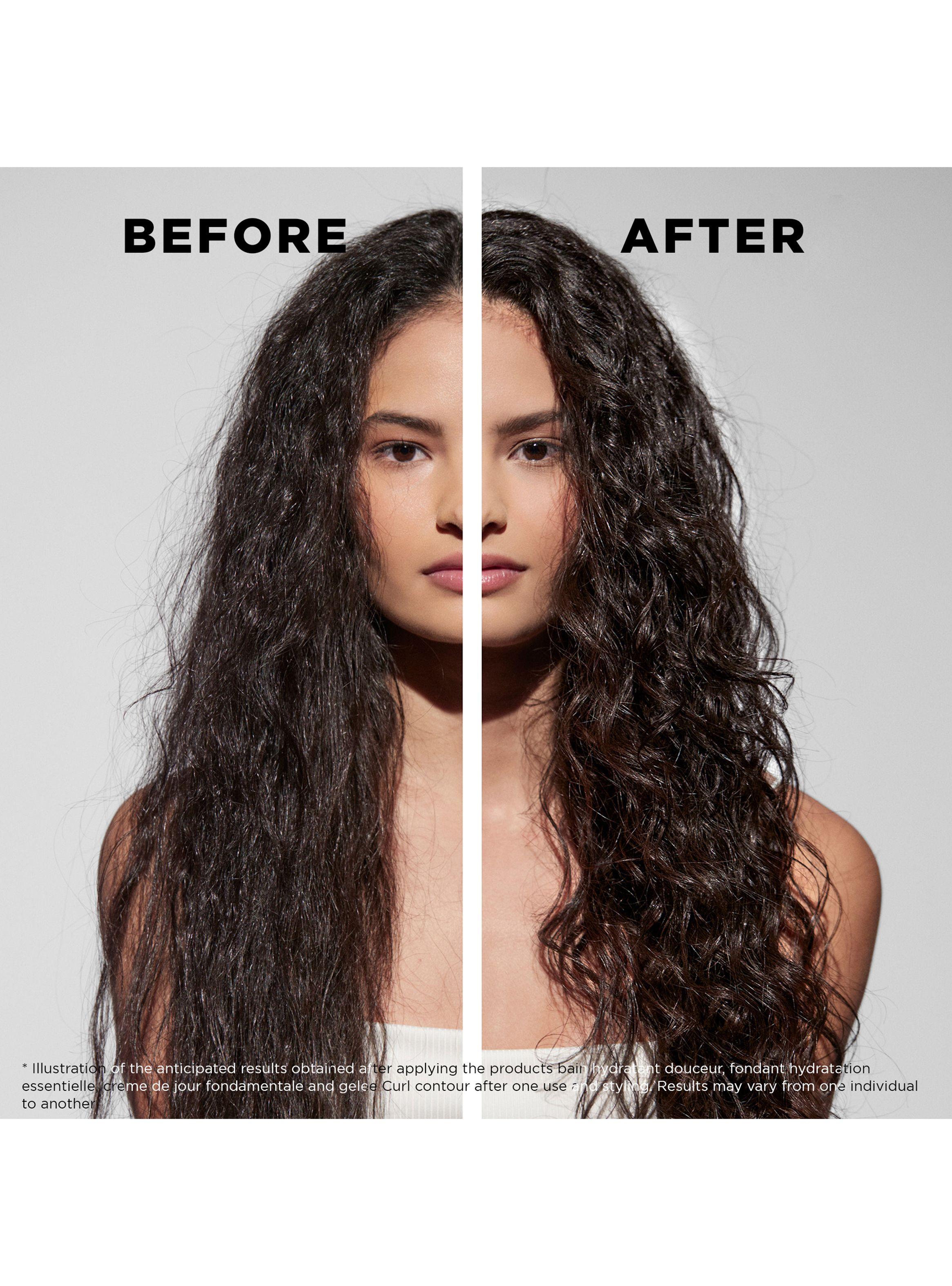 Set Hidratación Cabello Rizado Curl Manifesto Shampoo Bain Hydration Douceur 250ml +  Aceite LHuile Originale Elixir Ultime 50ml Kérastase-4