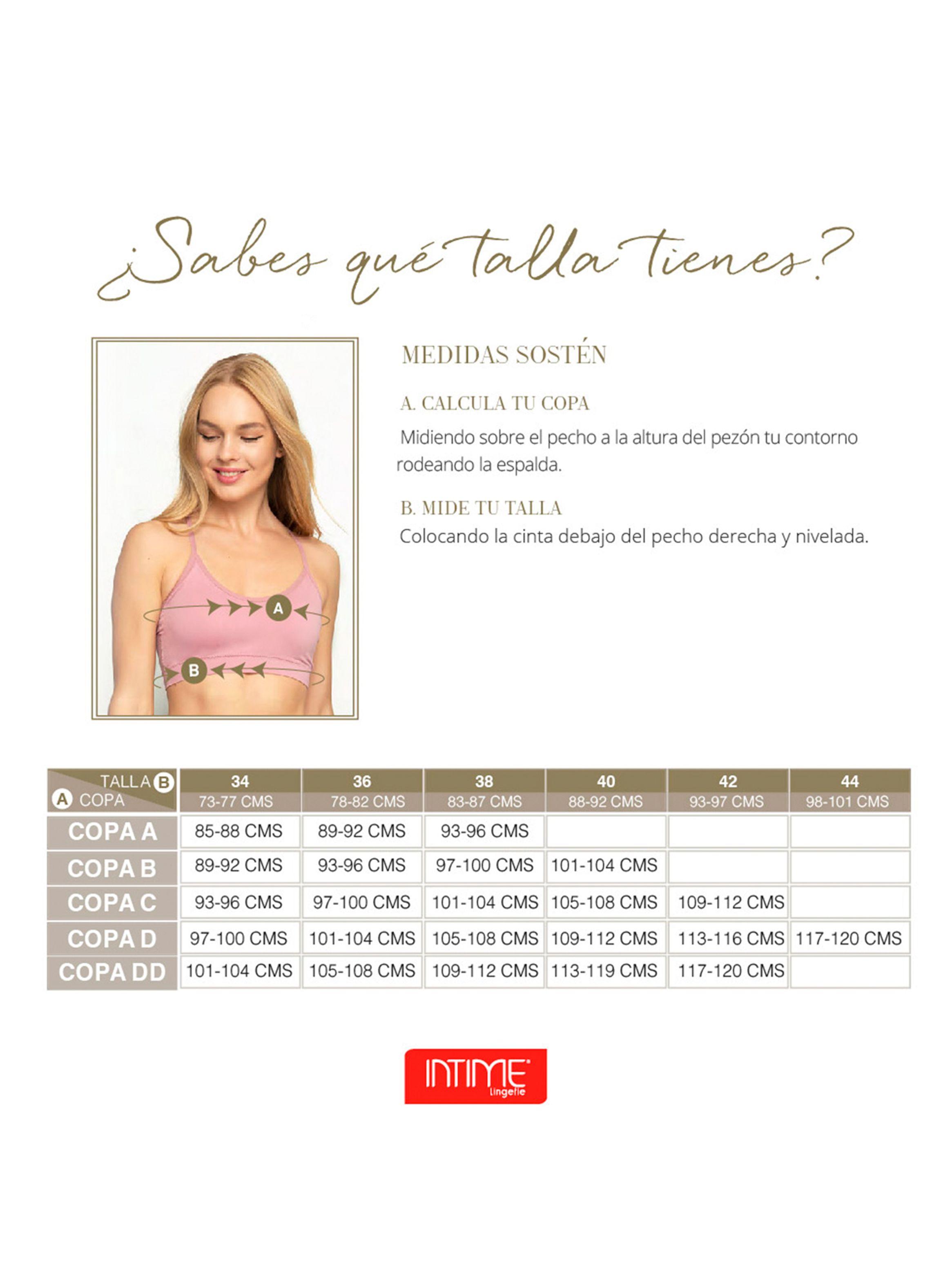 Sostén Intime Post Operatorio Copa B Algodón Elasticado-3