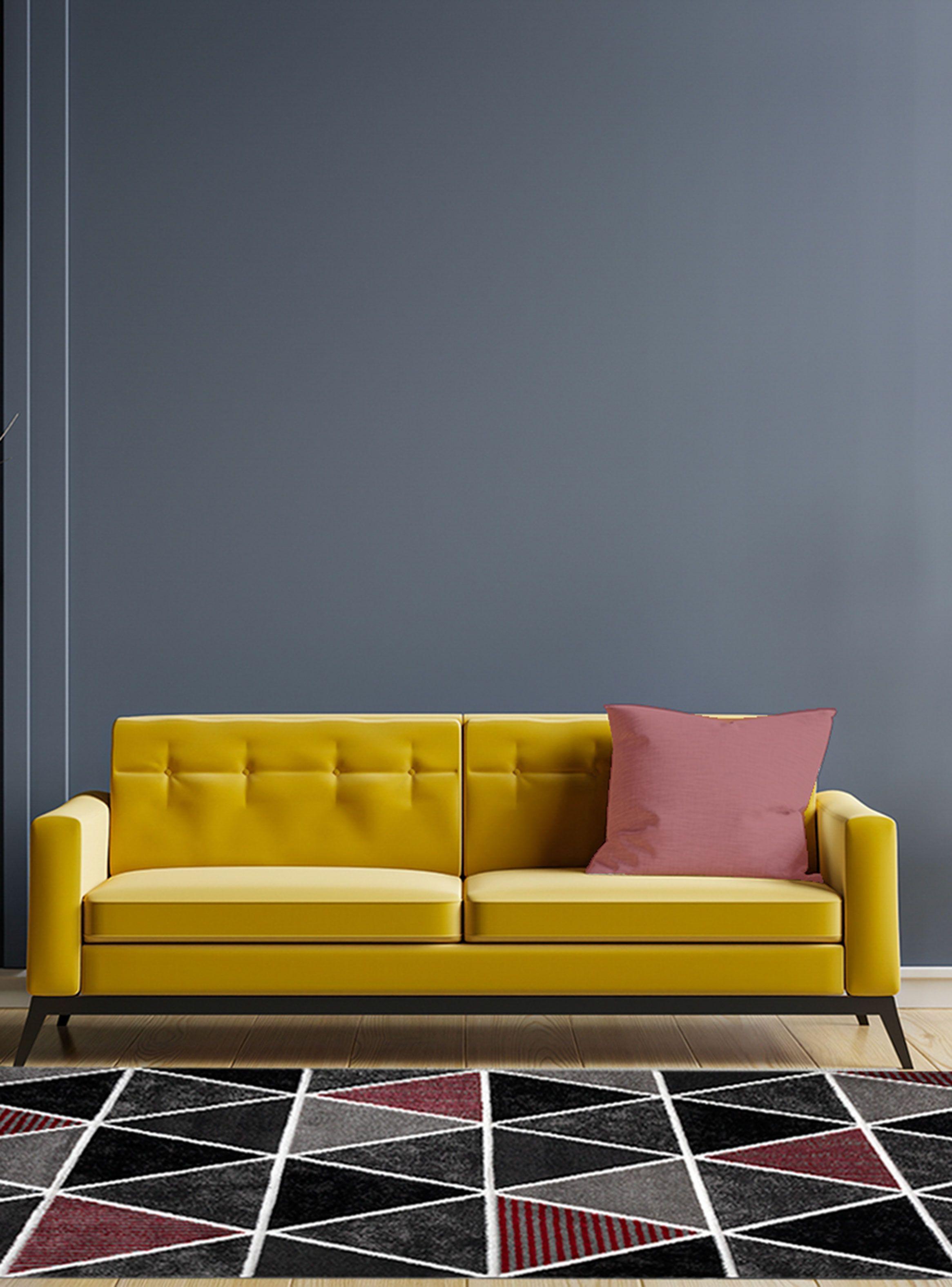 Alfombra Frise Avangard 170x230 cm Red Black-2