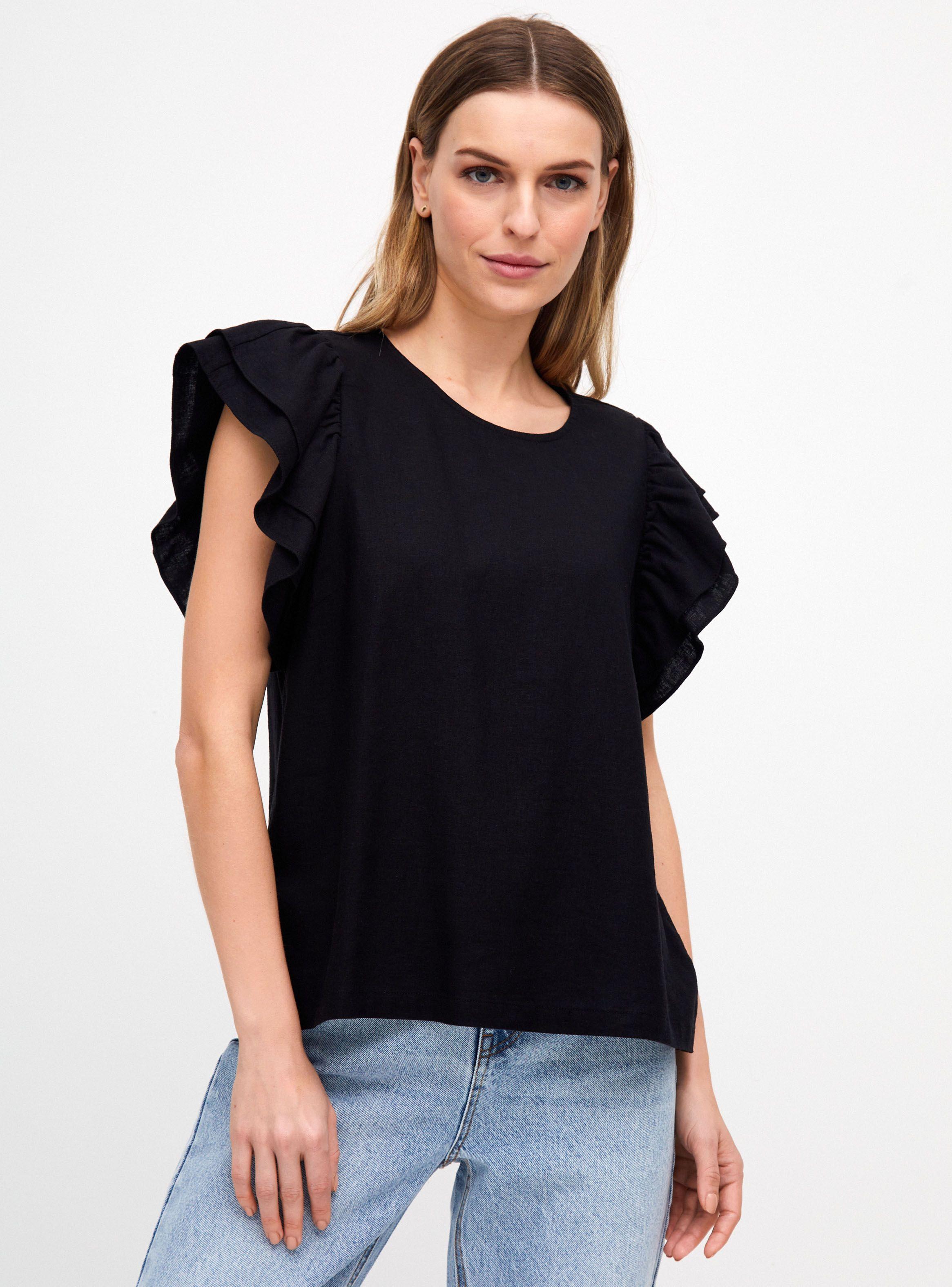 Blusa Lino Mangas Vuelos-0