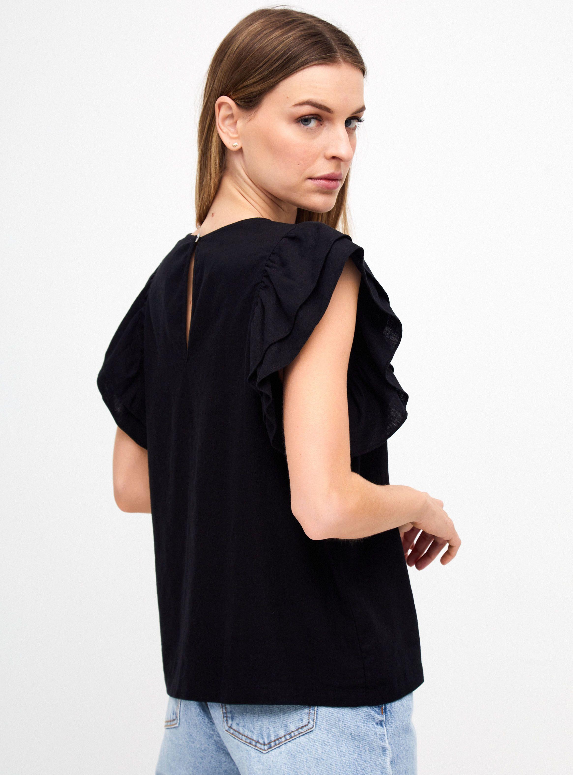 Blusa Lino Mangas Vuelos-1