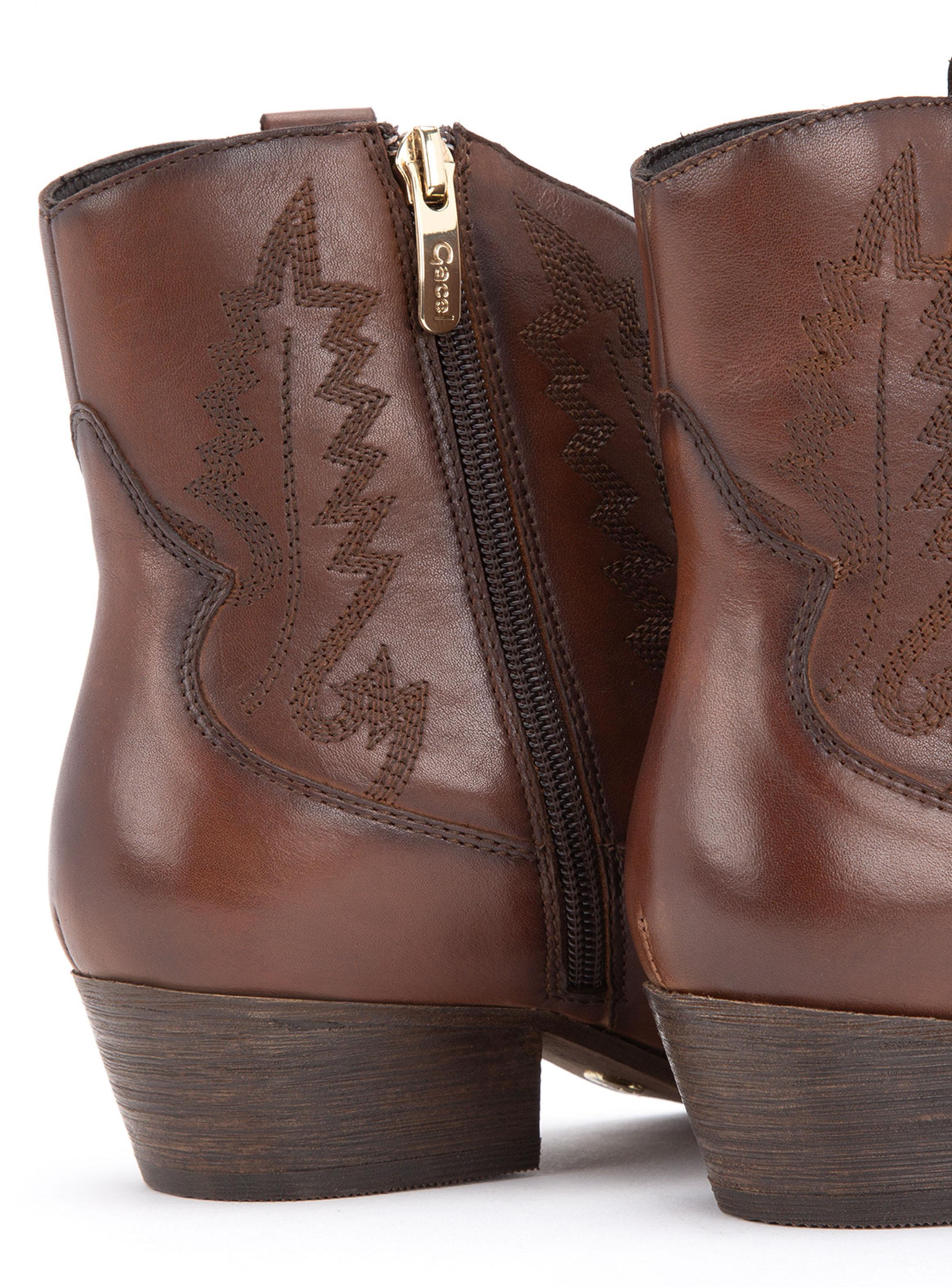 Botín Detalle Bordado Cuero Ashley 659853 Mujer-3