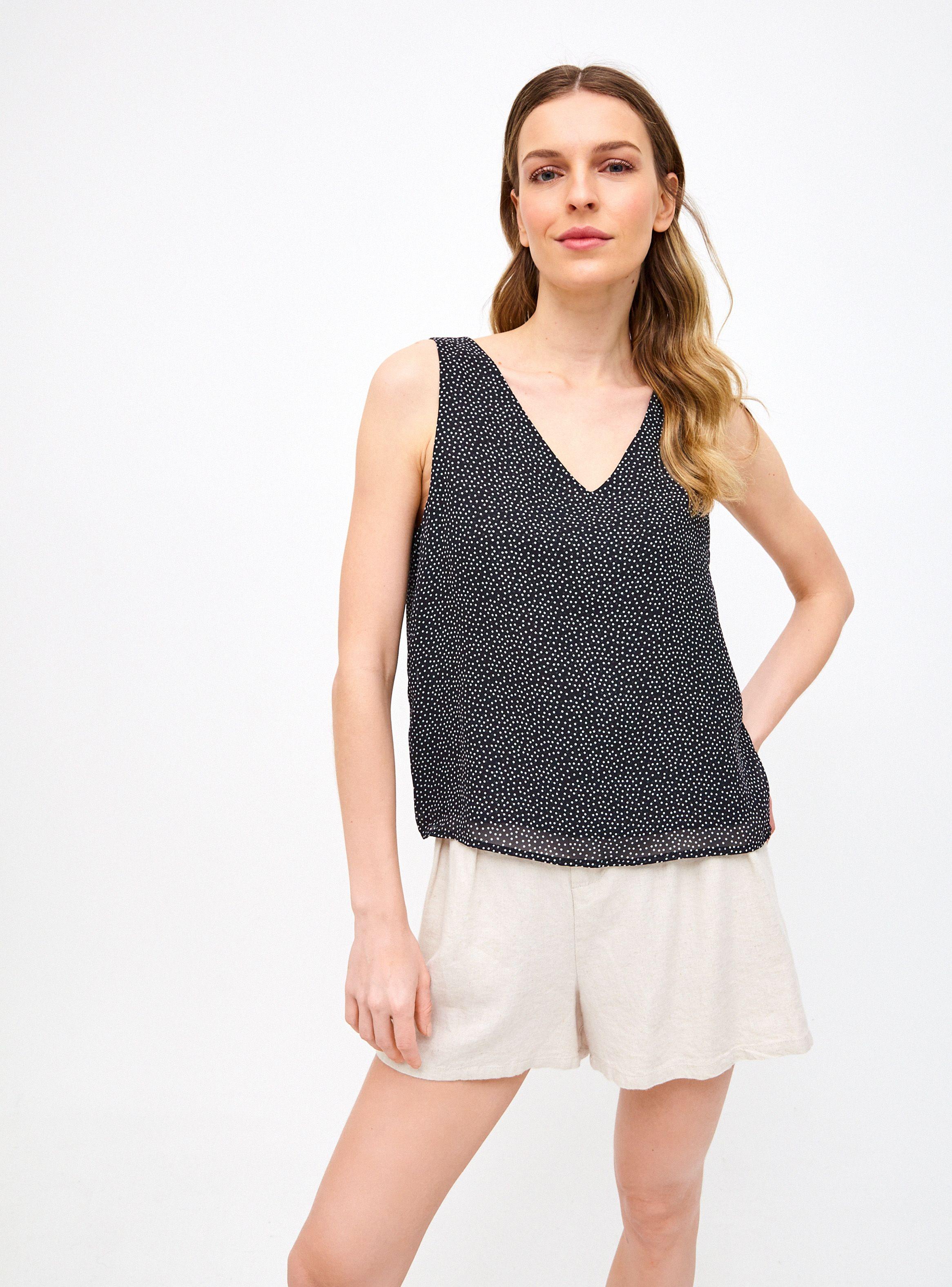 Blusa Escote V Doble Capa-0