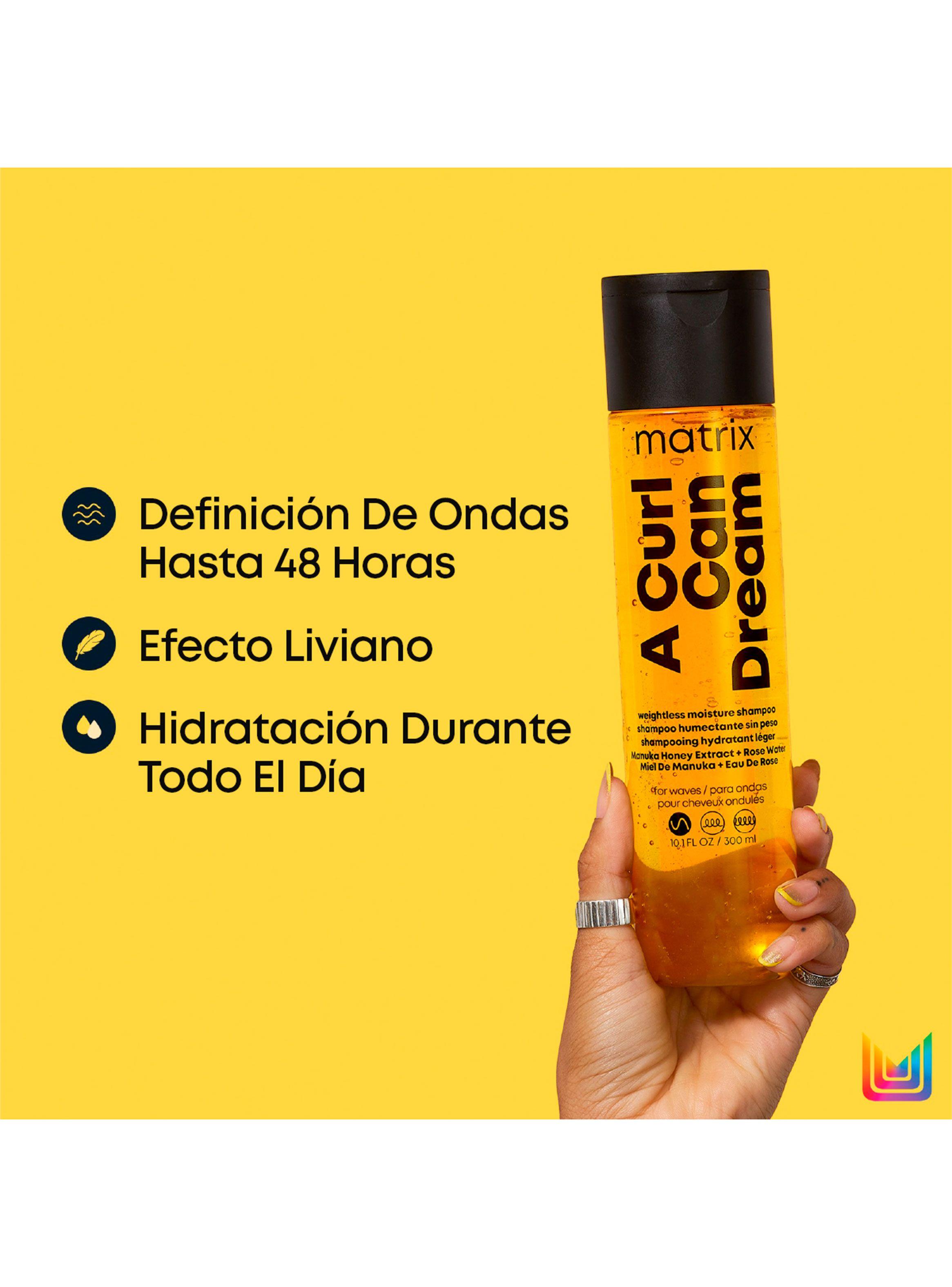 Set Shampoo Hidratante Ligero Cabello Ondulado A Wave Can Dream 300 ml + Aceite hidratante Food For Soft 50 ml Matrix-4