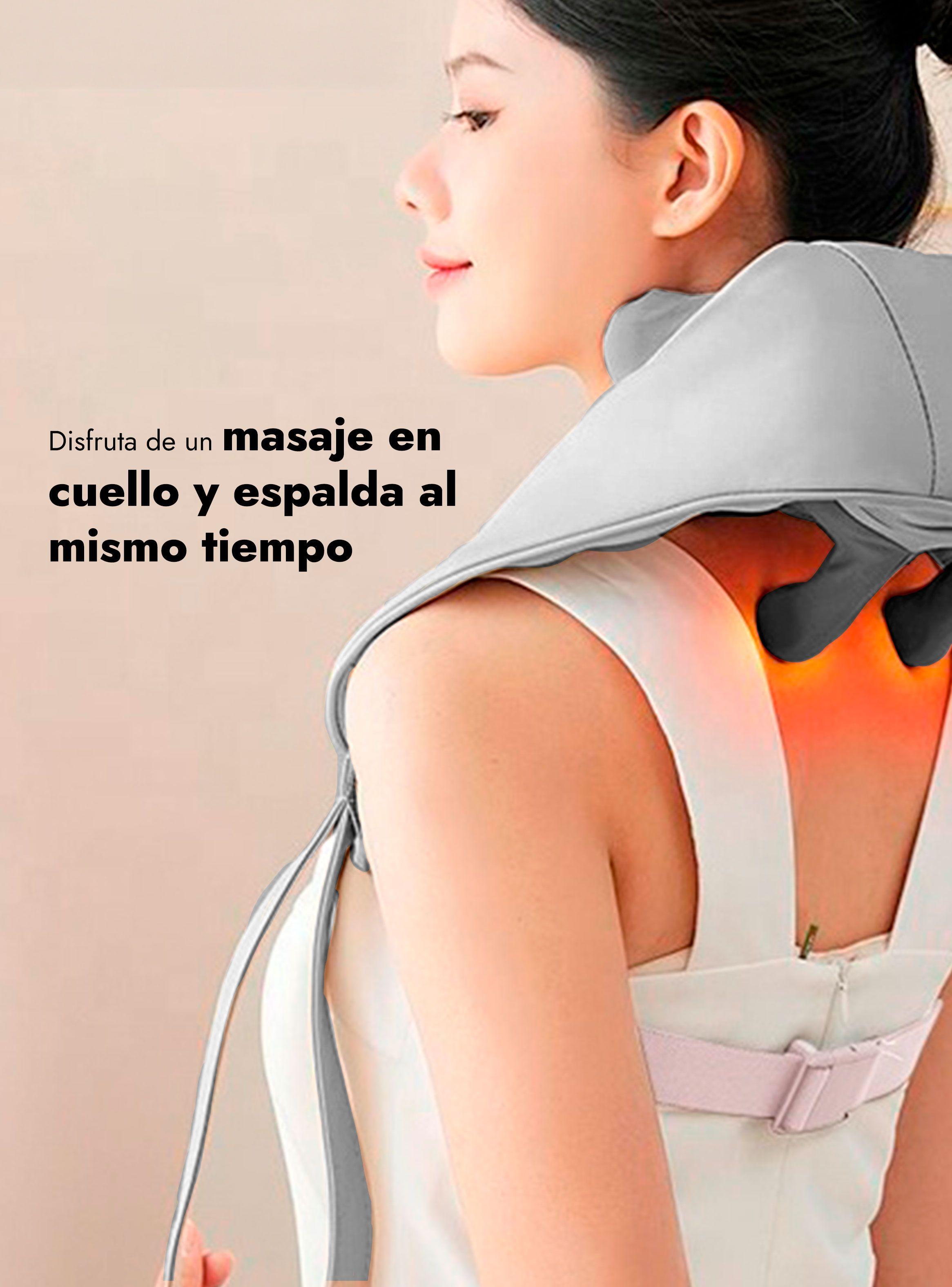 Masajeador de Cuello y Hombros Shiatsu con Simulador de Manos Gris-2